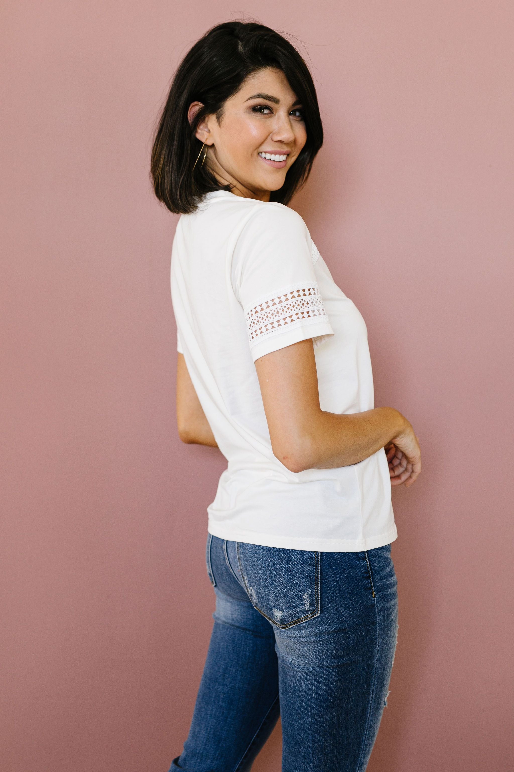 A Trace Of Lace Blouse In White