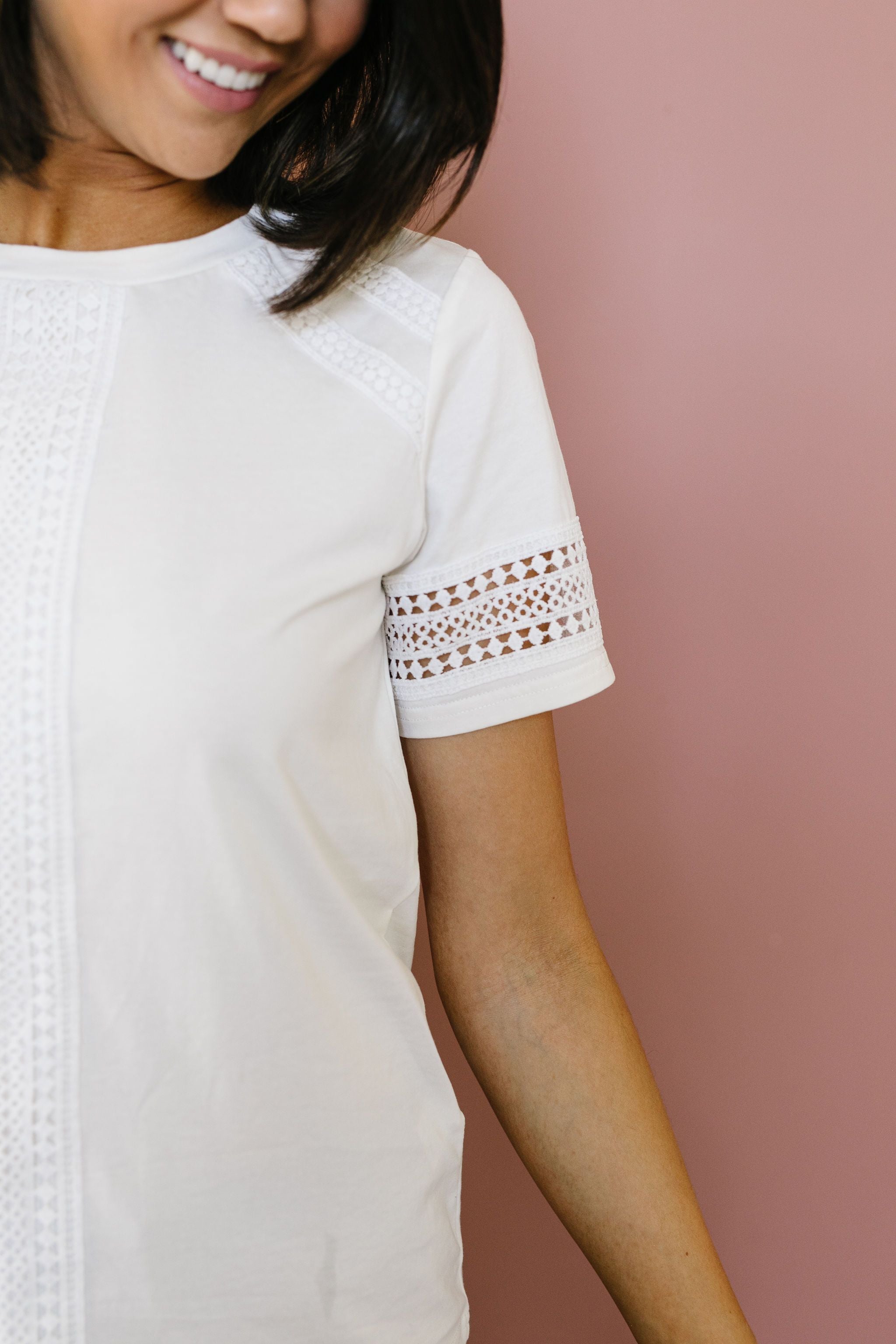 A Trace Of Lace Blouse In White