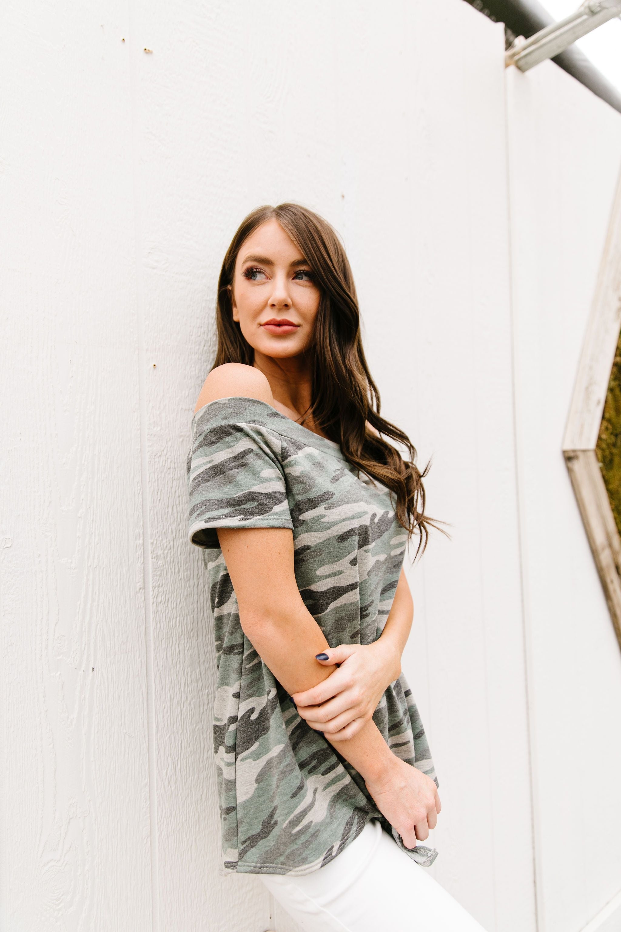 Above & Below Camo Top