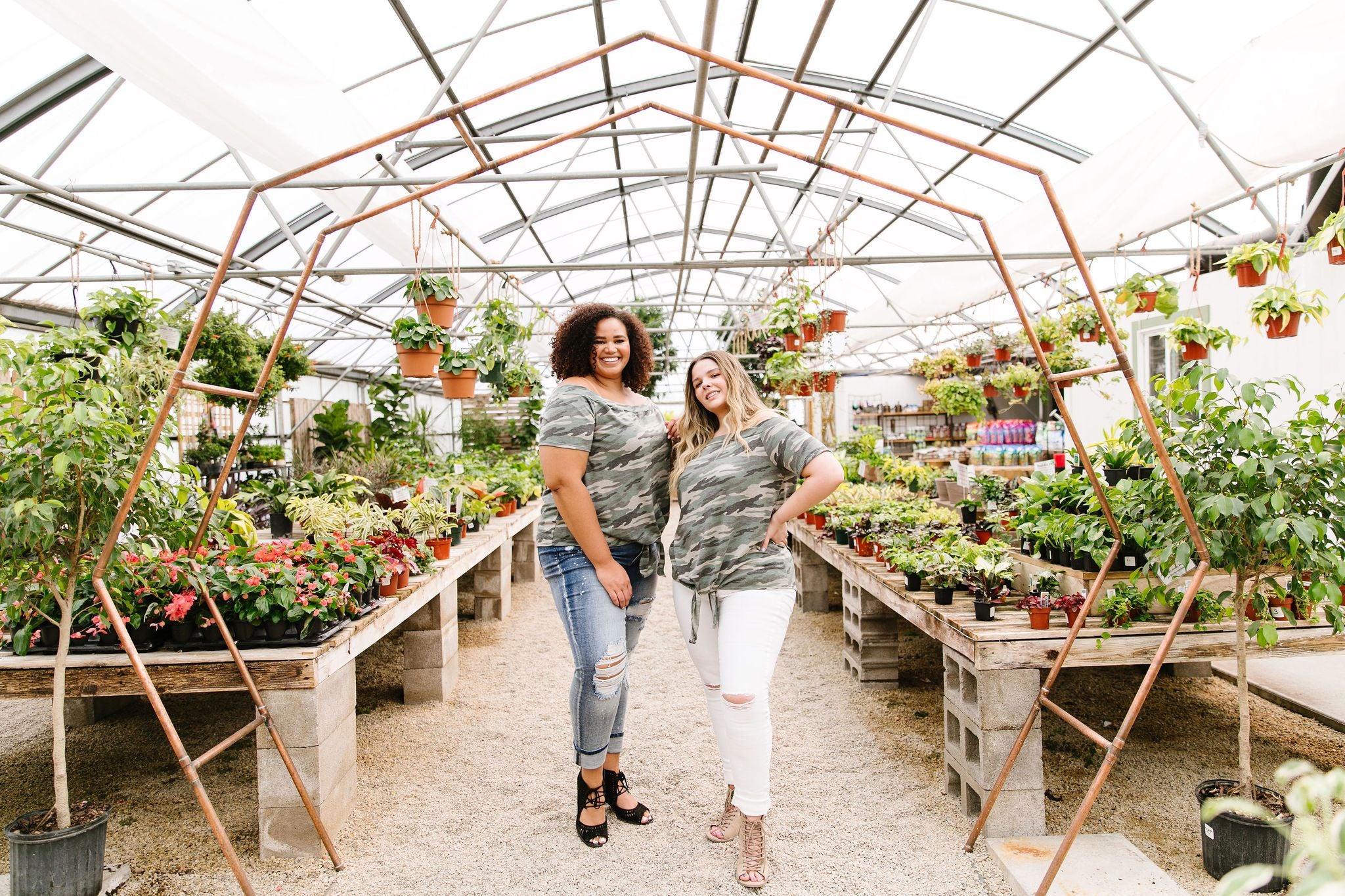 Above & Below Camo Top