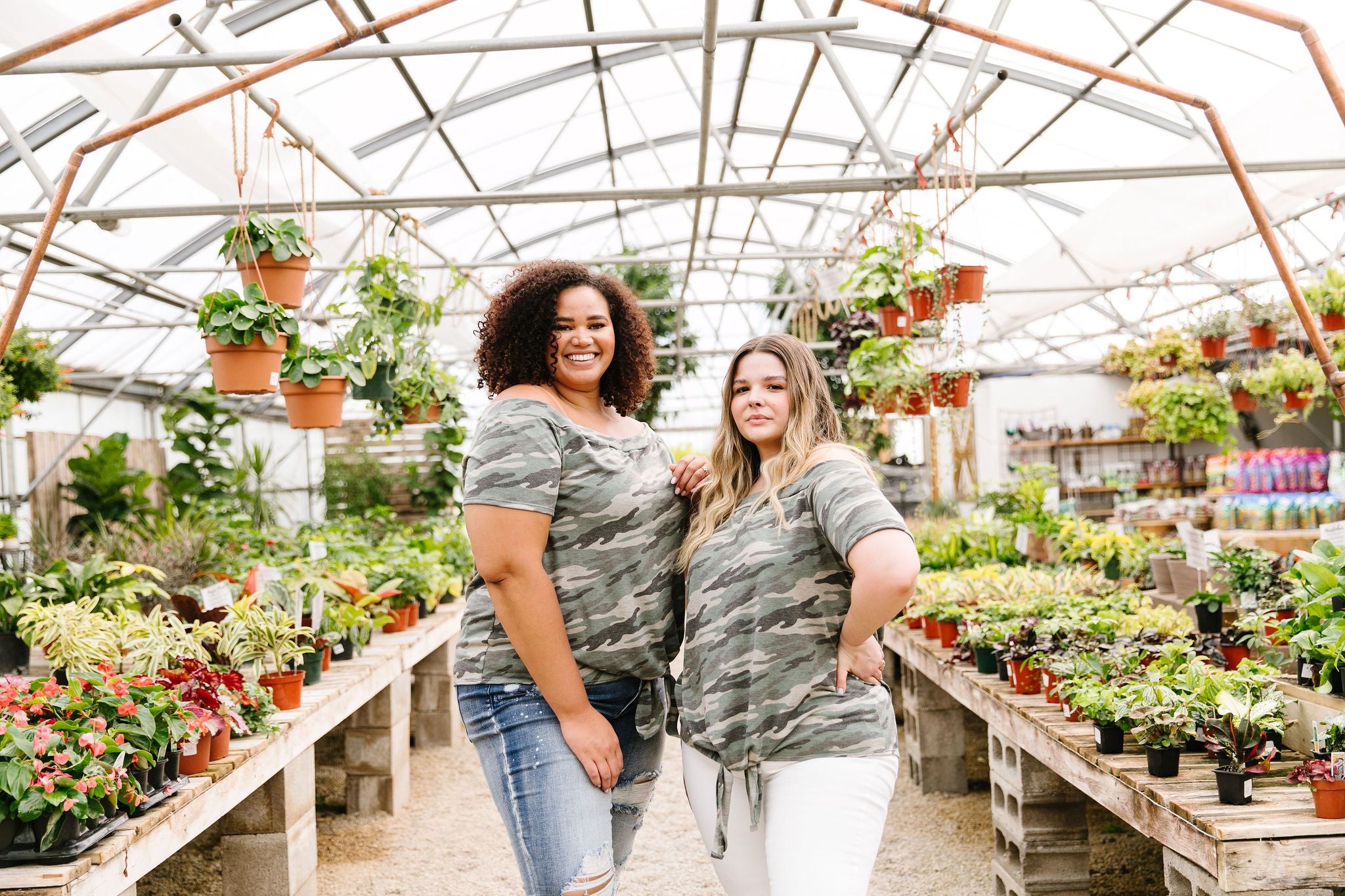 Above & Below Camo Top