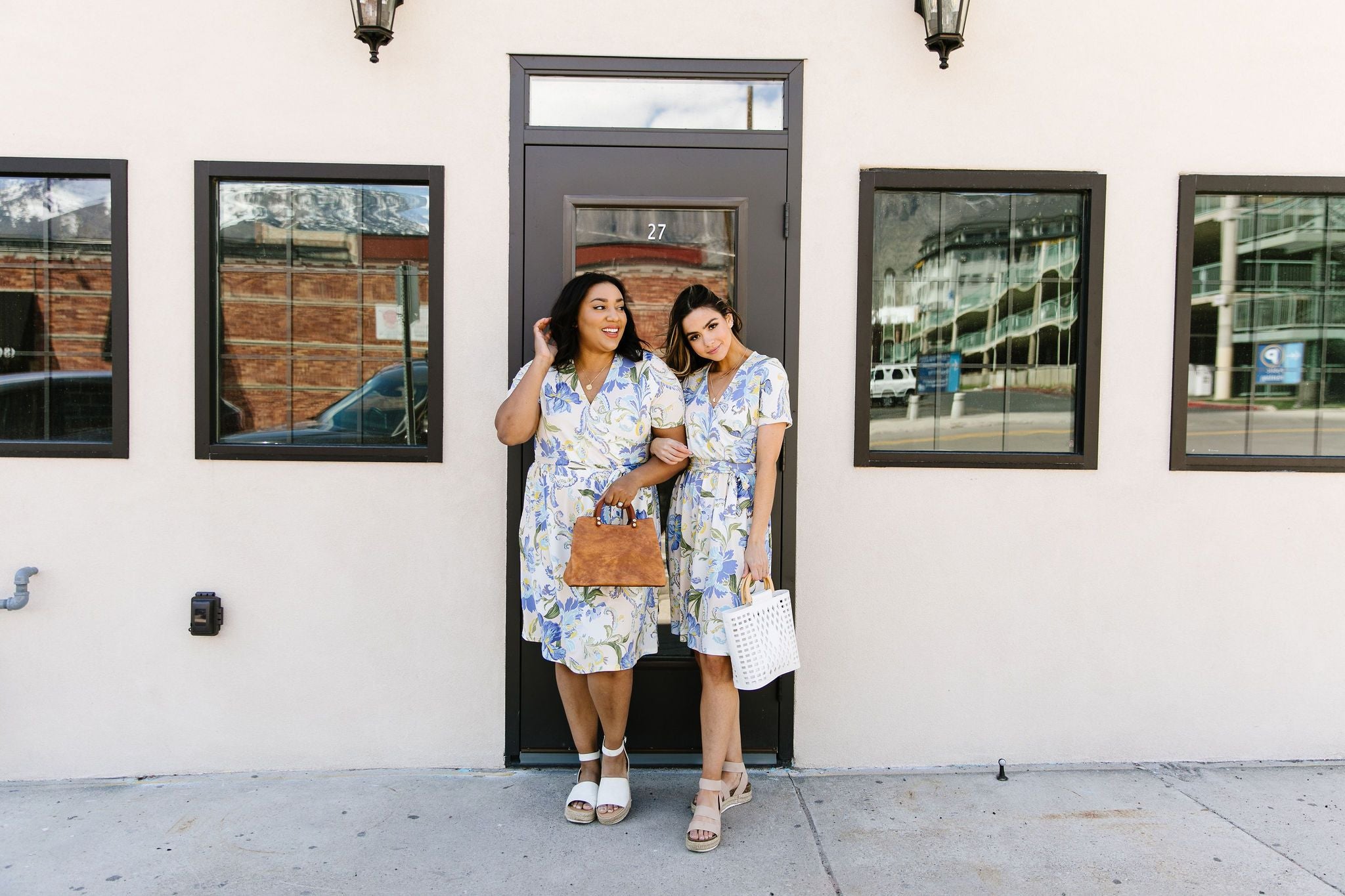 Abstract Iris Print Wrap Dress