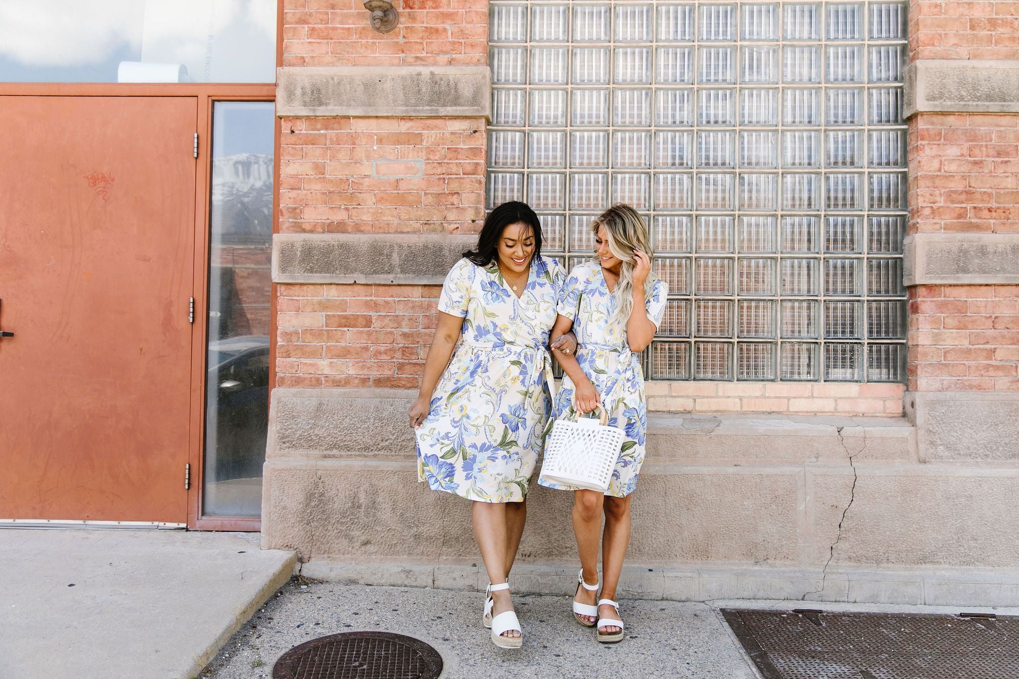 Abstract Iris Print Wrap Dress