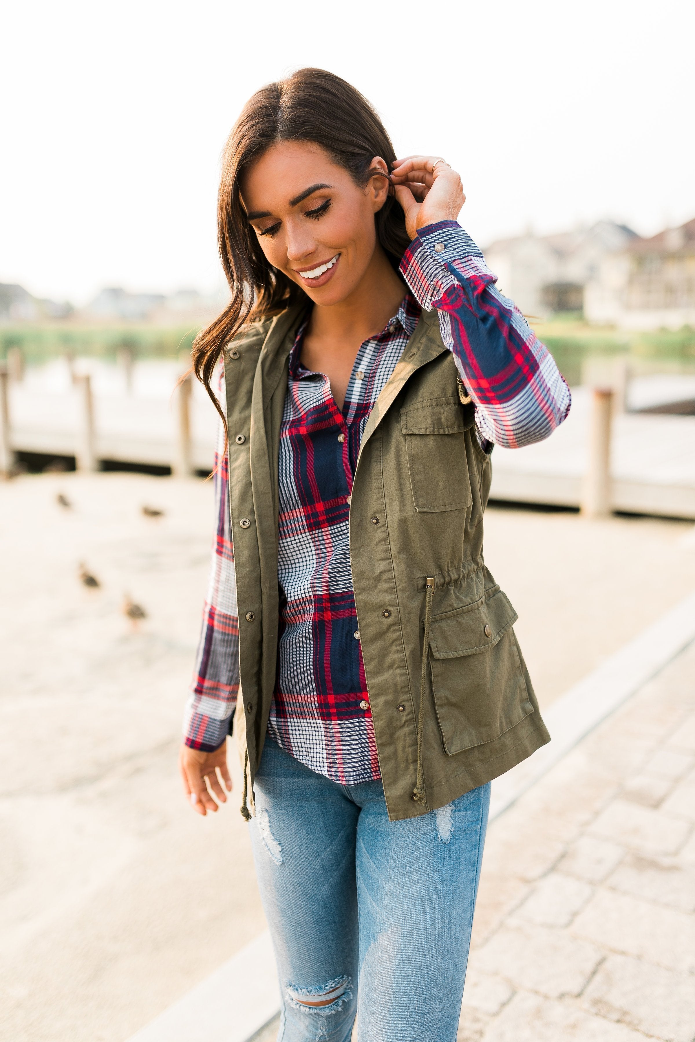 Adventures Await Flannel Button Down