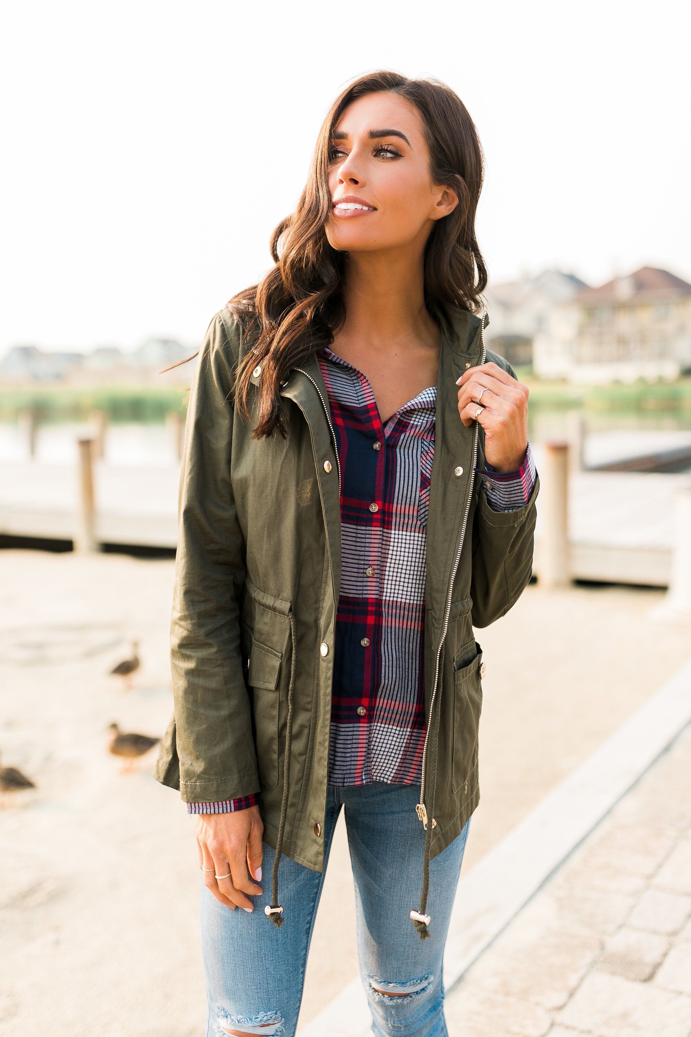 Adventures Await Flannel Button Down
