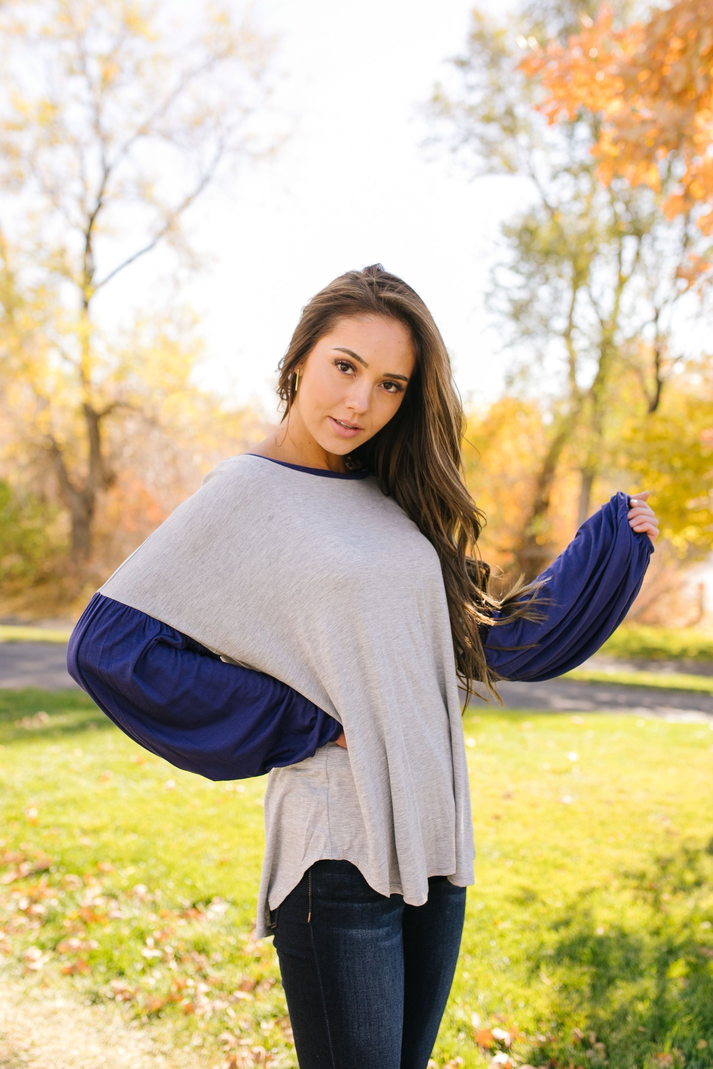 Ahead Of The Bell Curve Color Block Tee - ALL SALES FINAL