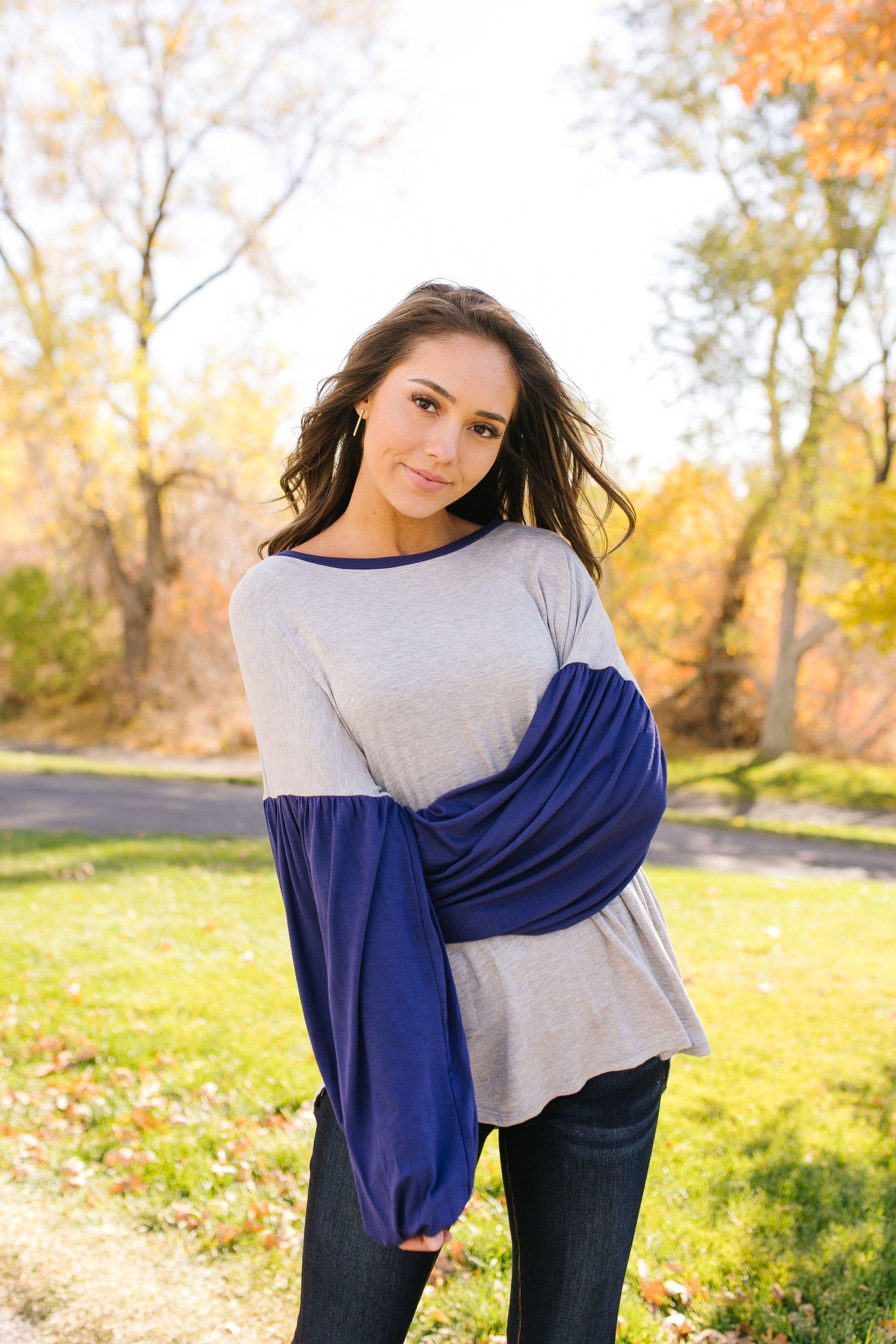 Ahead Of The Bell Curve Color Block Tee - ALL SALES FINAL