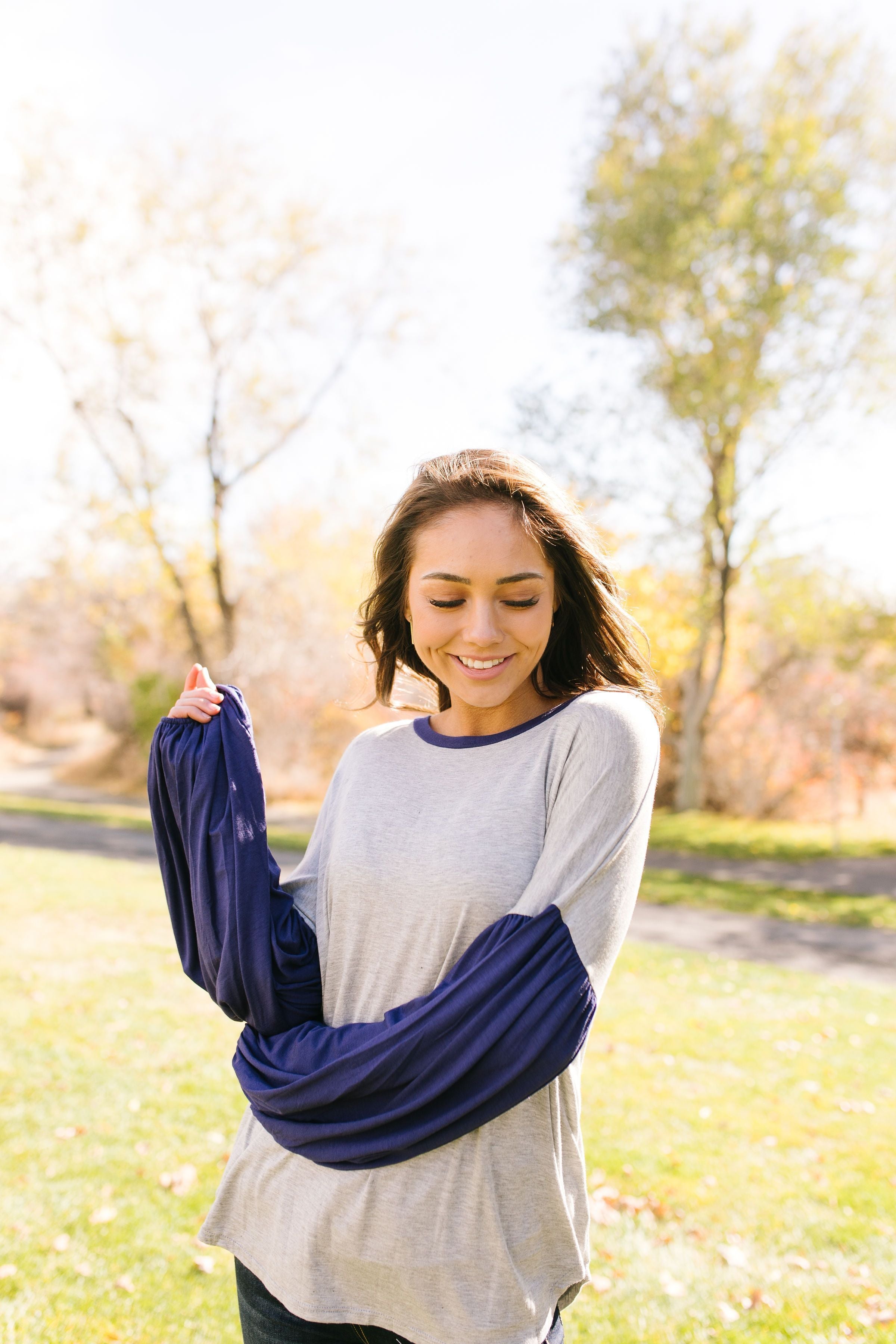 Ahead Of The Bell Curve Color Block Tee - ALL SALES FINAL
