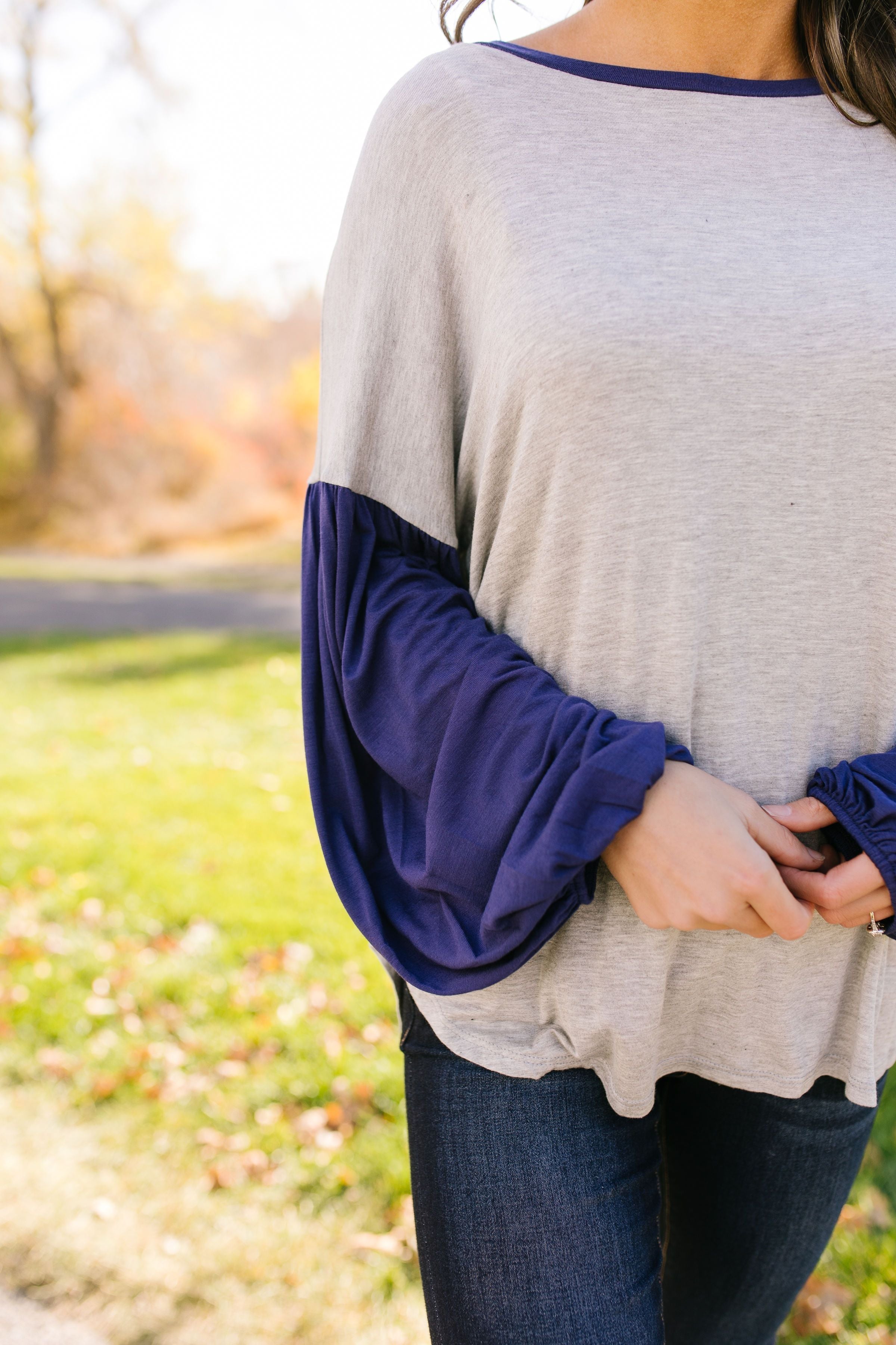 Ahead Of The Bell Curve Color Block Tee - ALL SALES FINAL