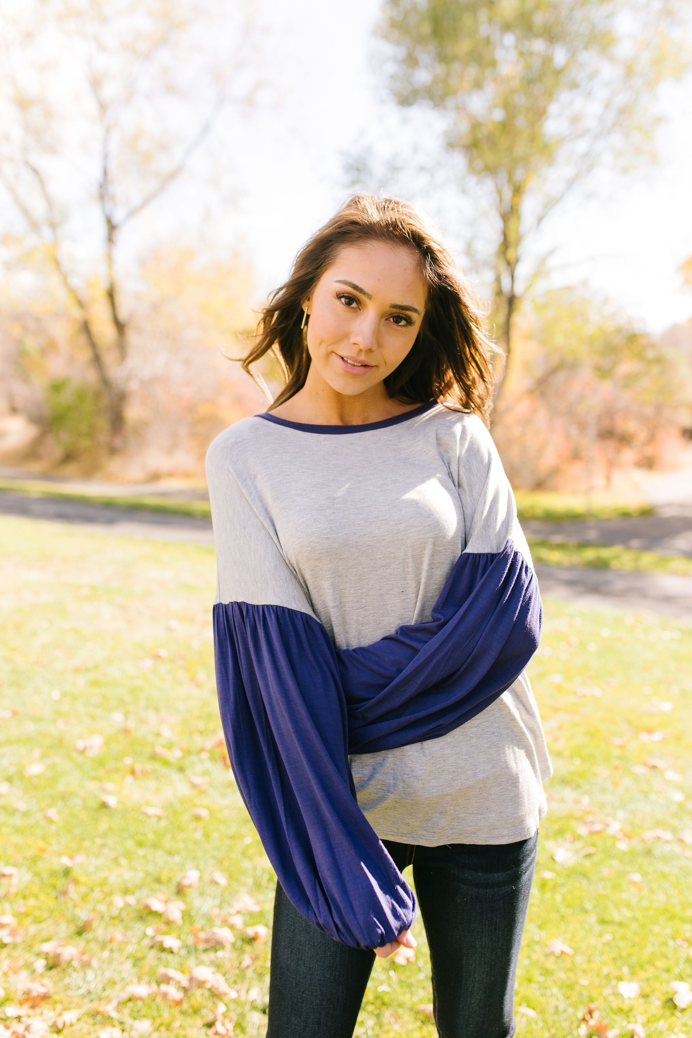 Ahead Of The Bell Curve Color Block Tee - ALL SALES FINAL