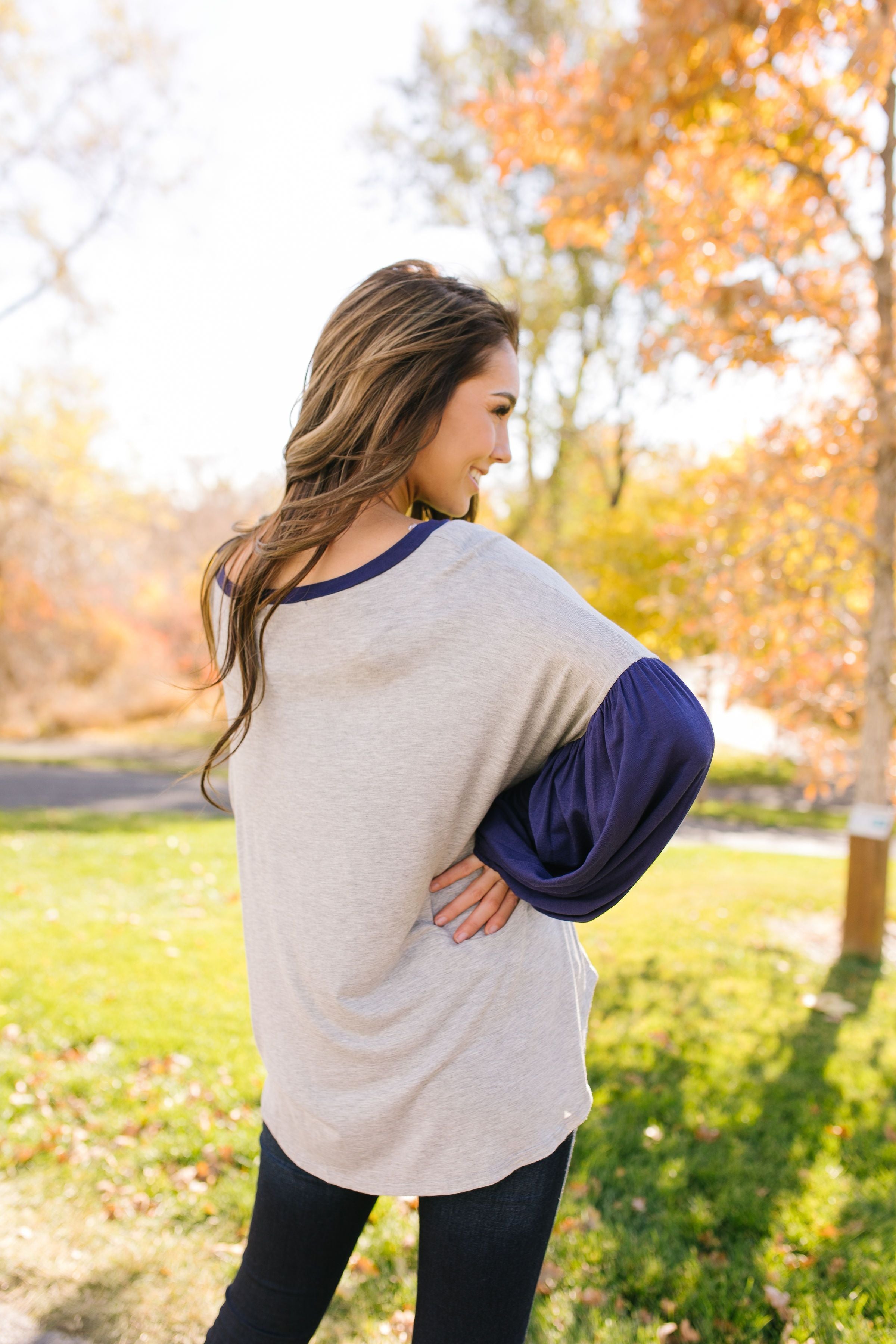 Ahead Of The Bell Curve Color Block Tee - ALL SALES FINAL