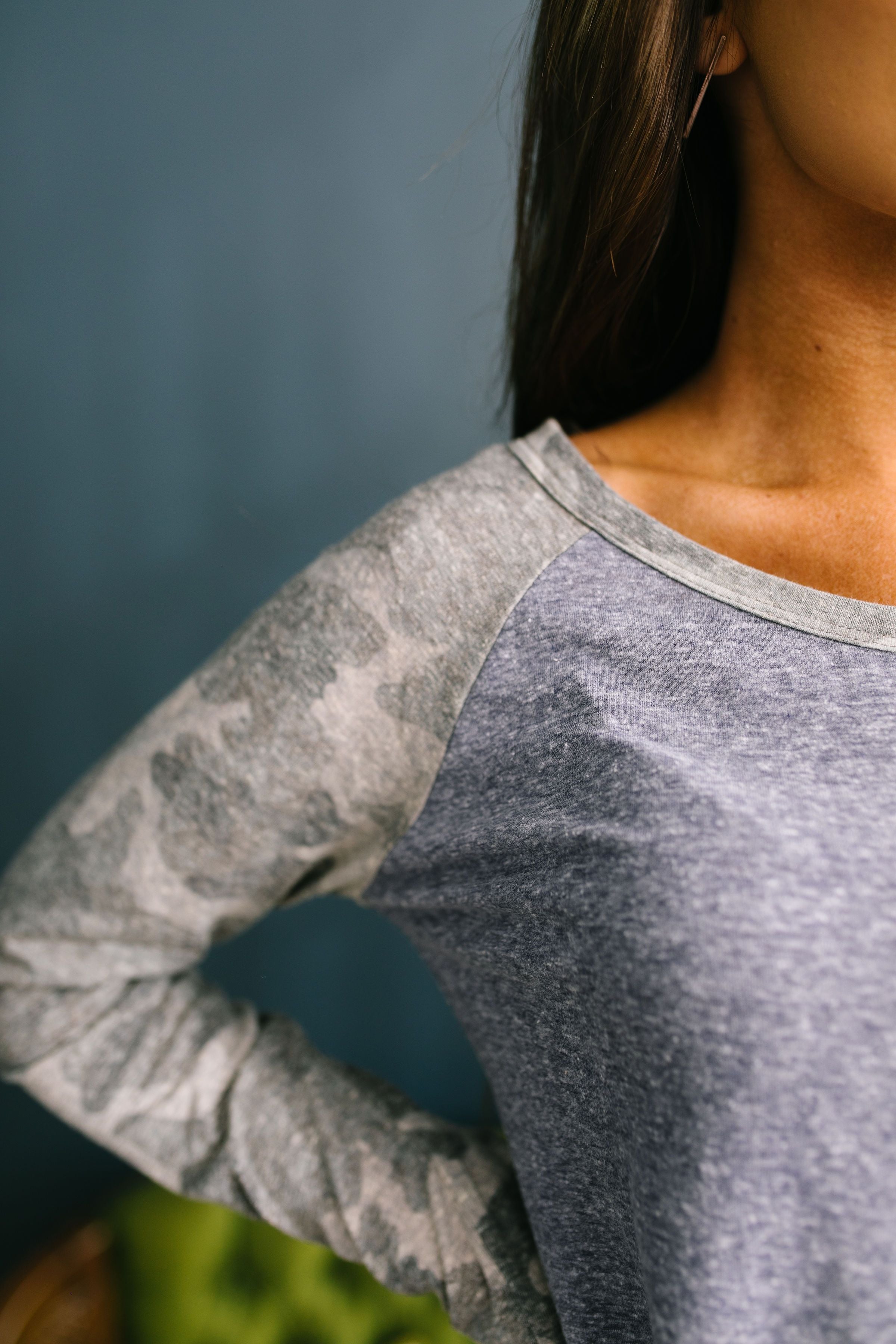 All American Girl Raglan Camo Tee - ALL SALES FINAL