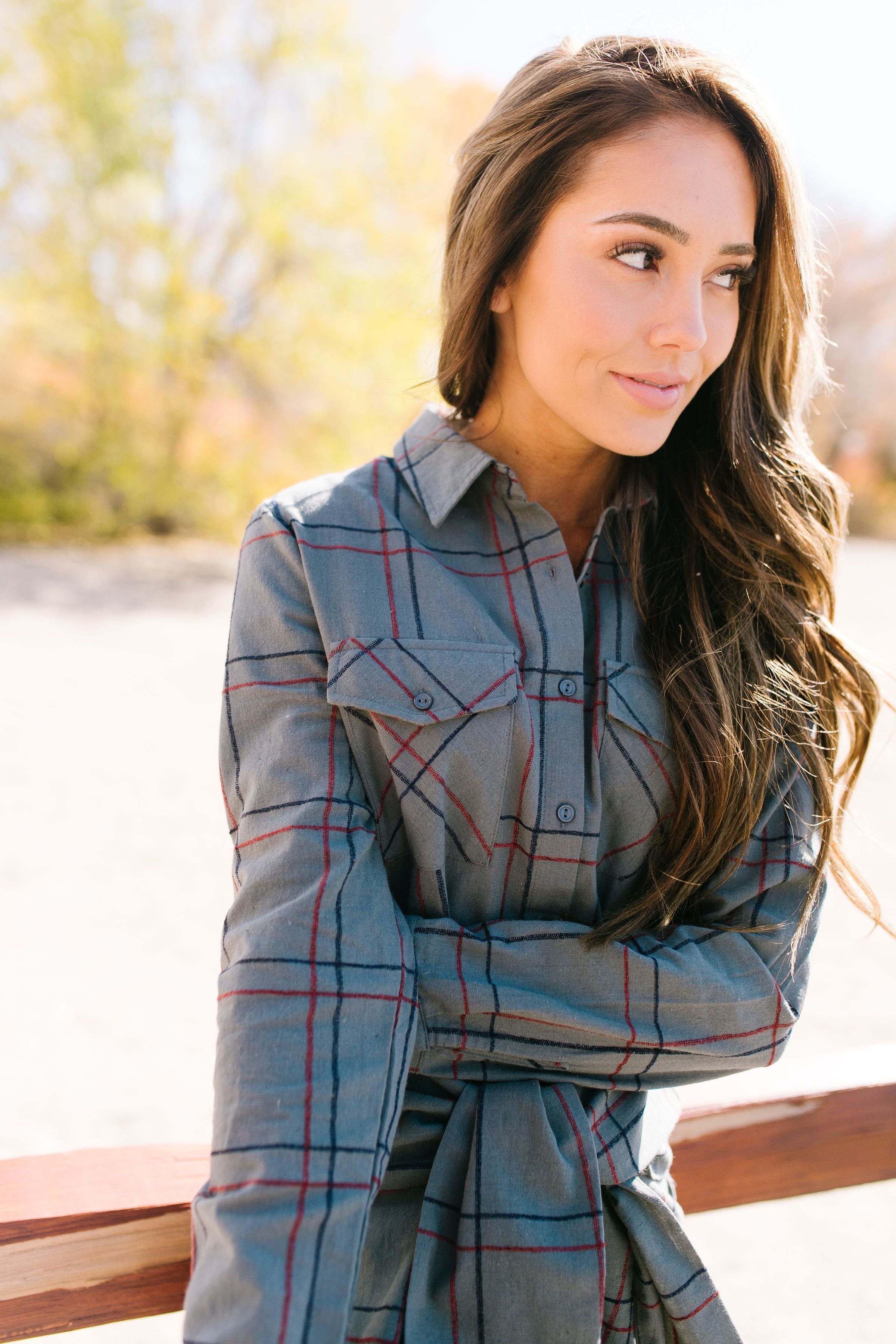 All Buttoned Up Plaid Shirt Dress - ALL SALES FINAL