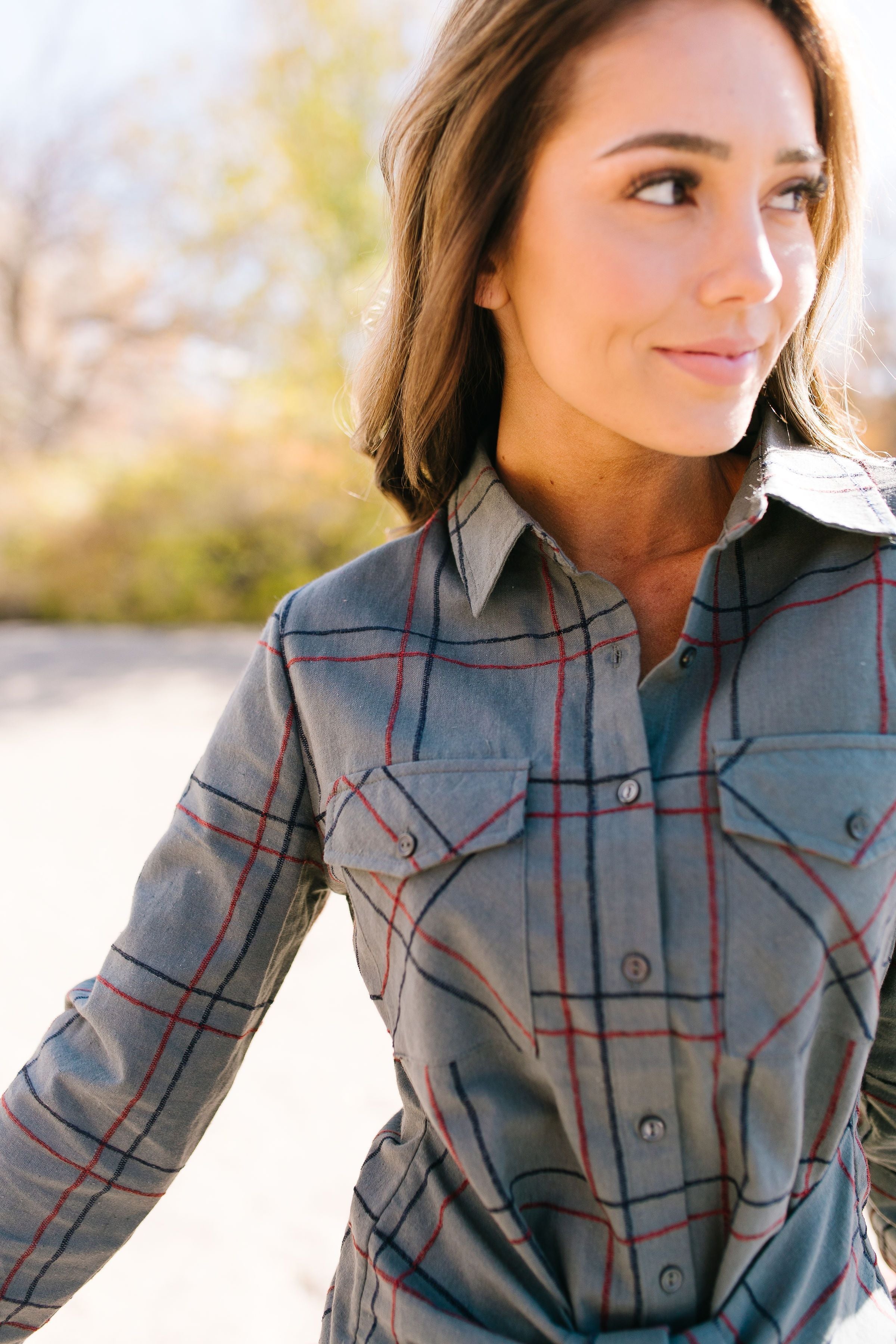 All Buttoned Up Plaid Shirt Dress - ALL SALES FINAL