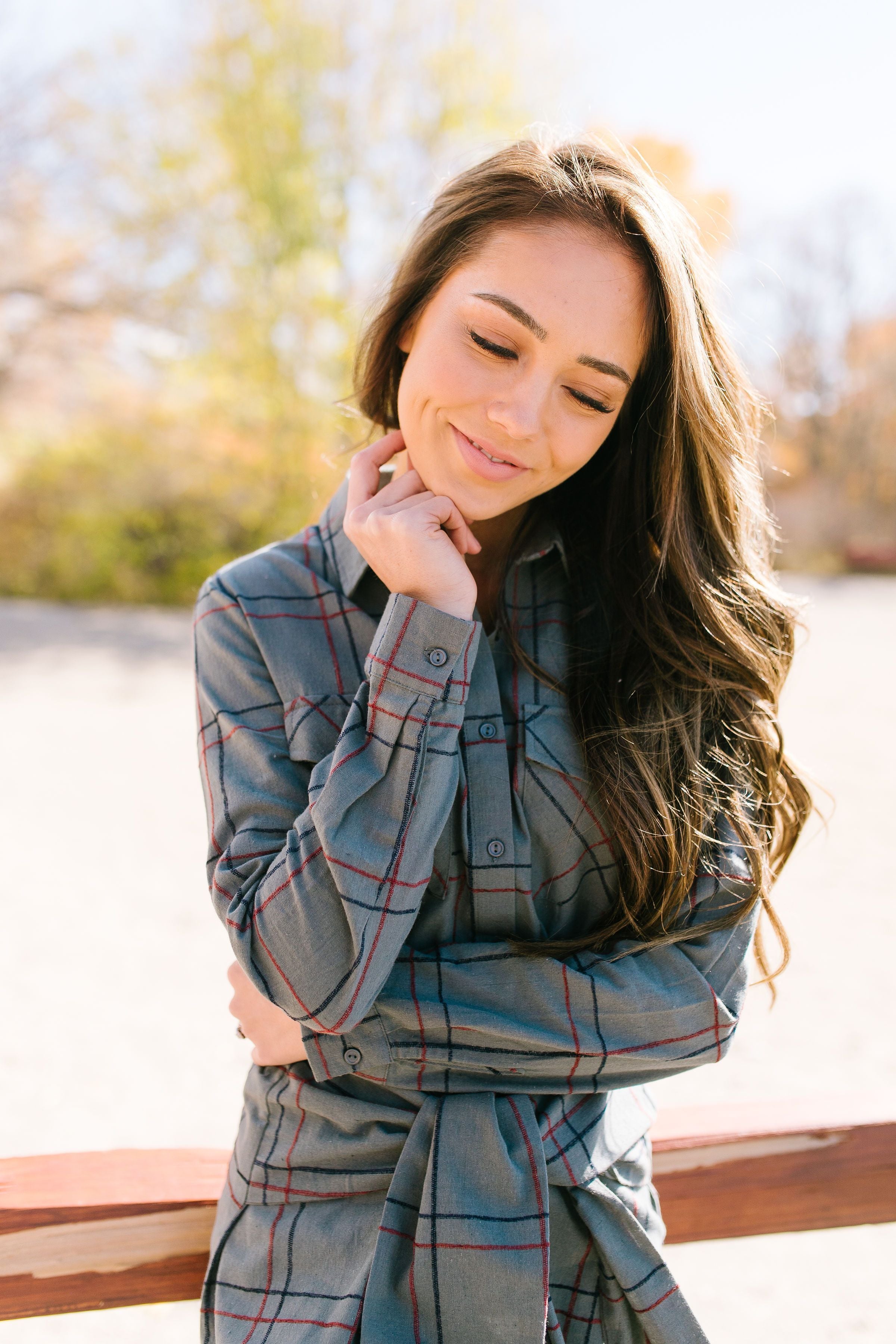 All Buttoned Up Plaid Shirt Dress - ALL SALES FINAL