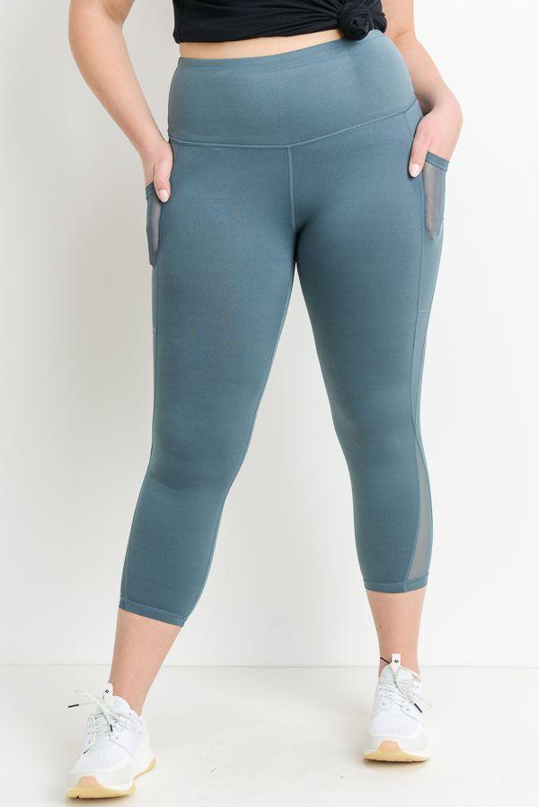 Running The World Leggings In Dusty Teal PLUS