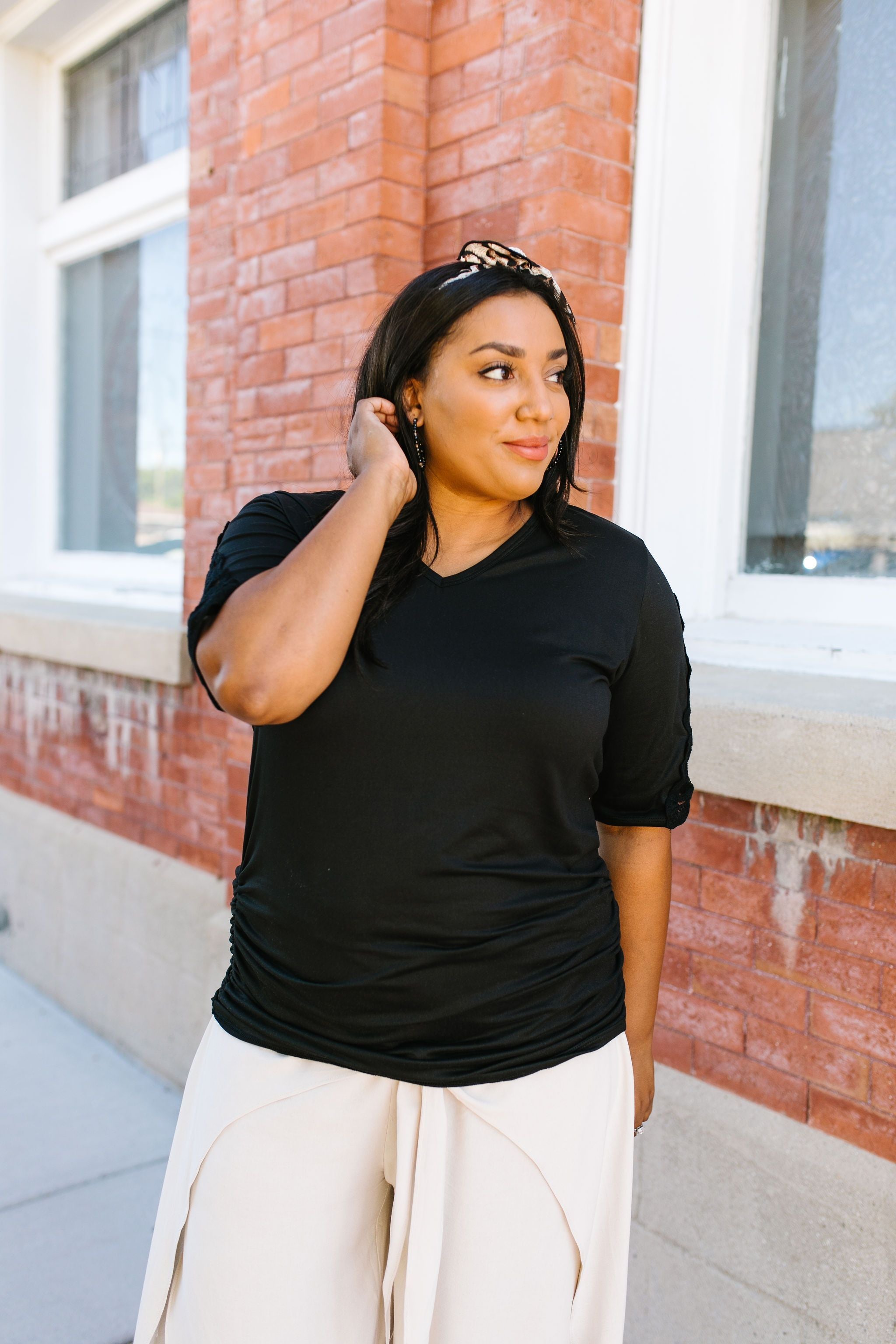 Armed With Lace Top In Black