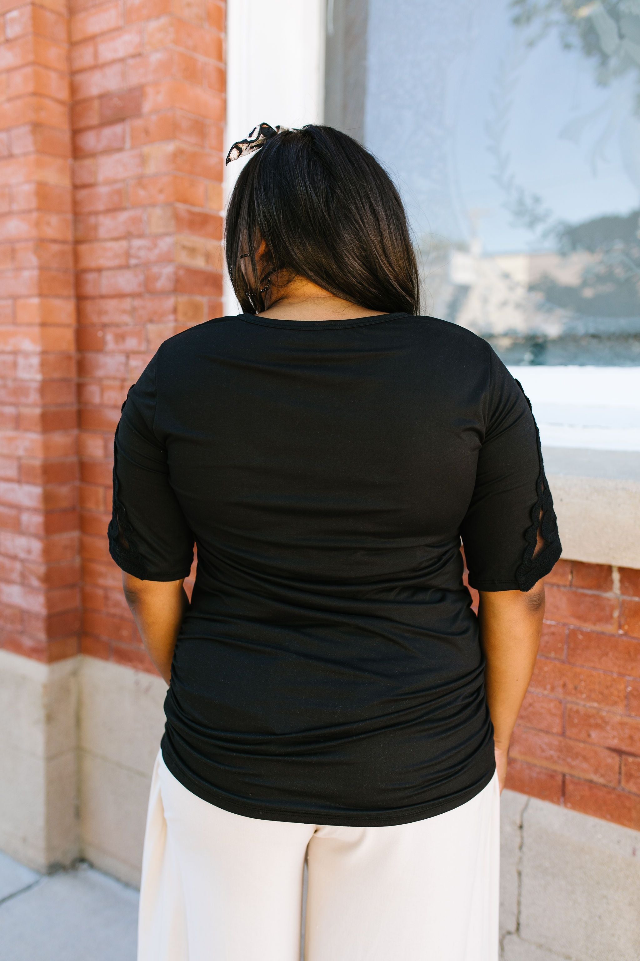 Armed With Lace Top In Black