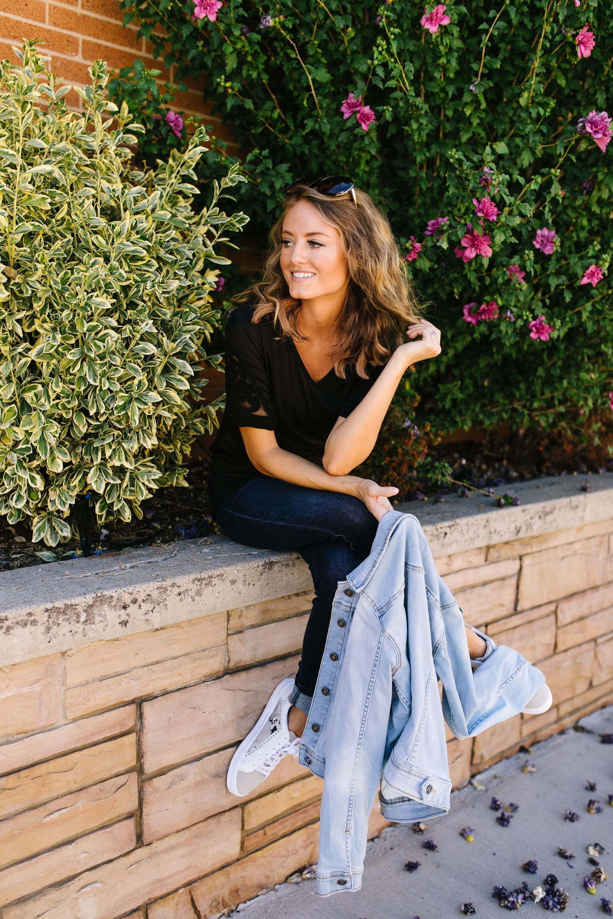 Armed With Lace Top In Black