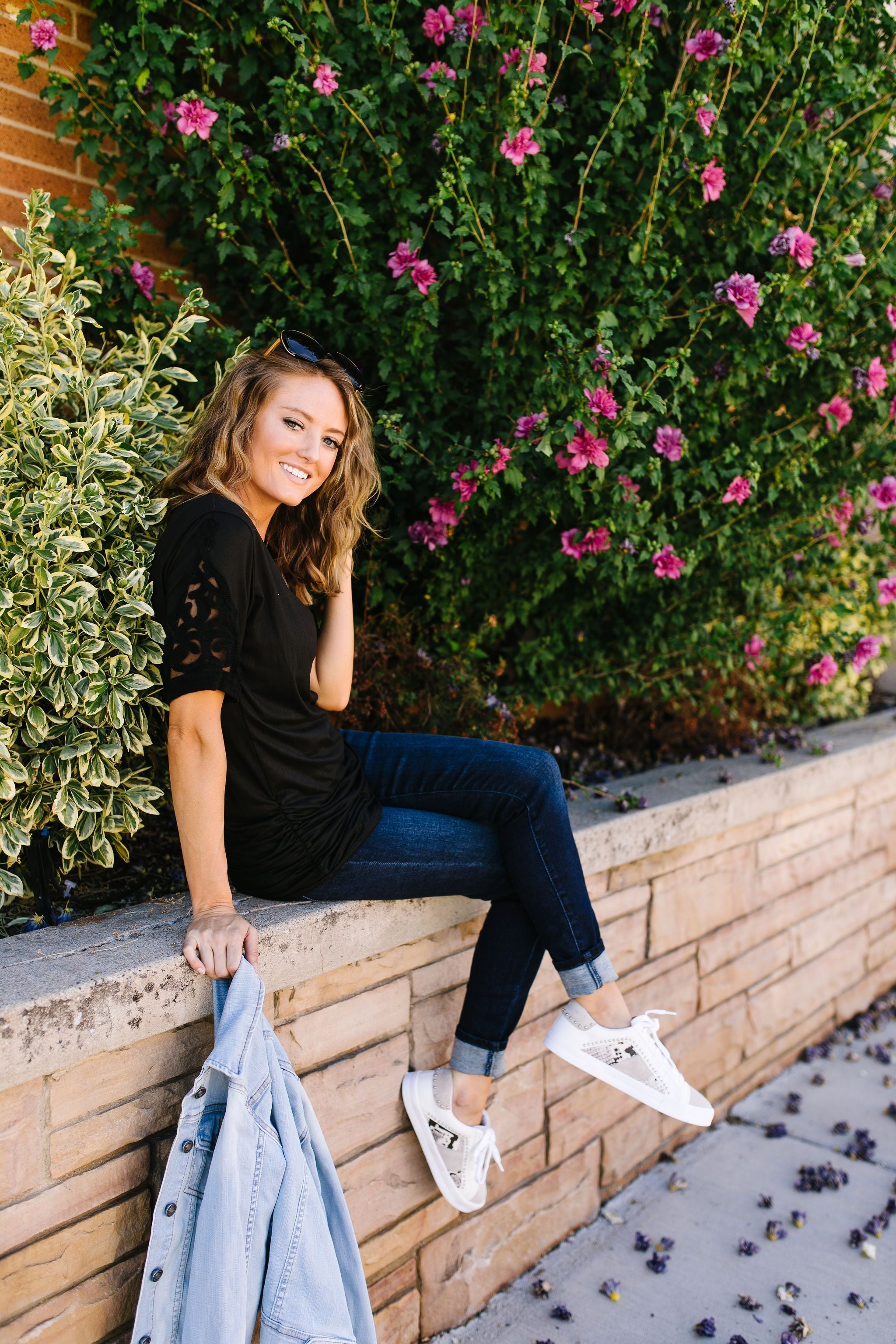 Armed With Lace Top In Black
