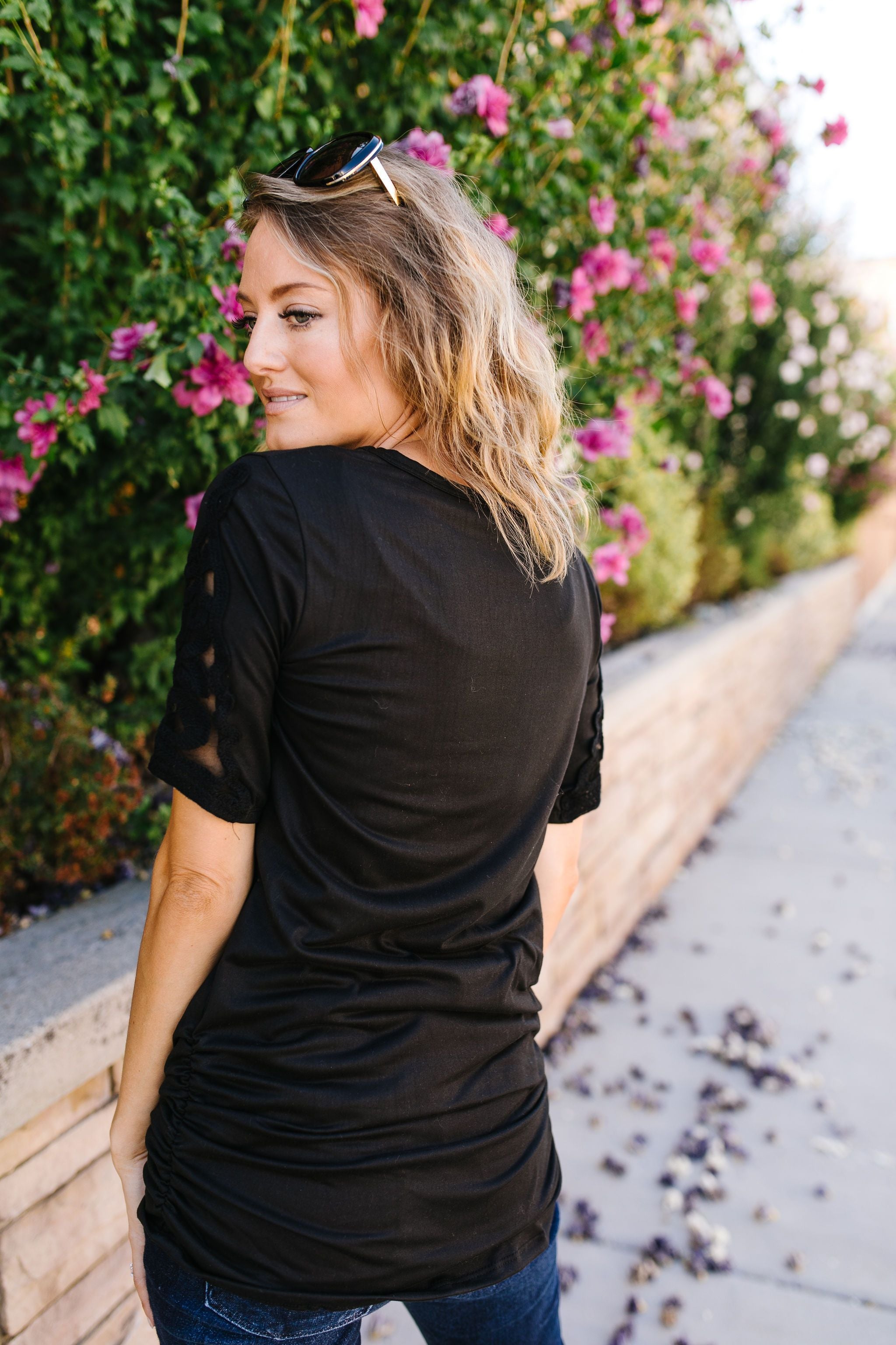 Armed With Lace Top In Black