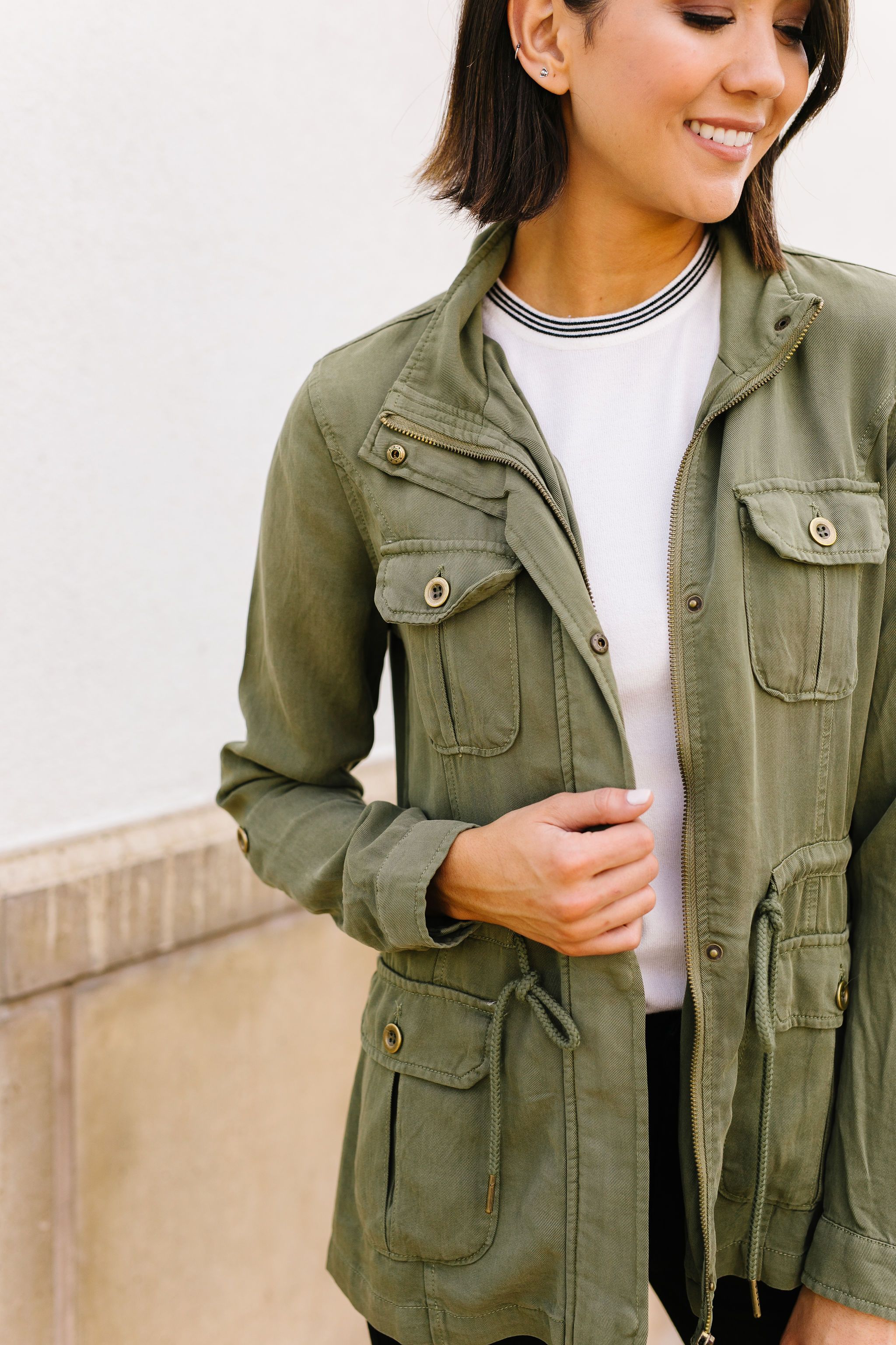 Atlas Tencel Anorak In Olive - 9/26/2019