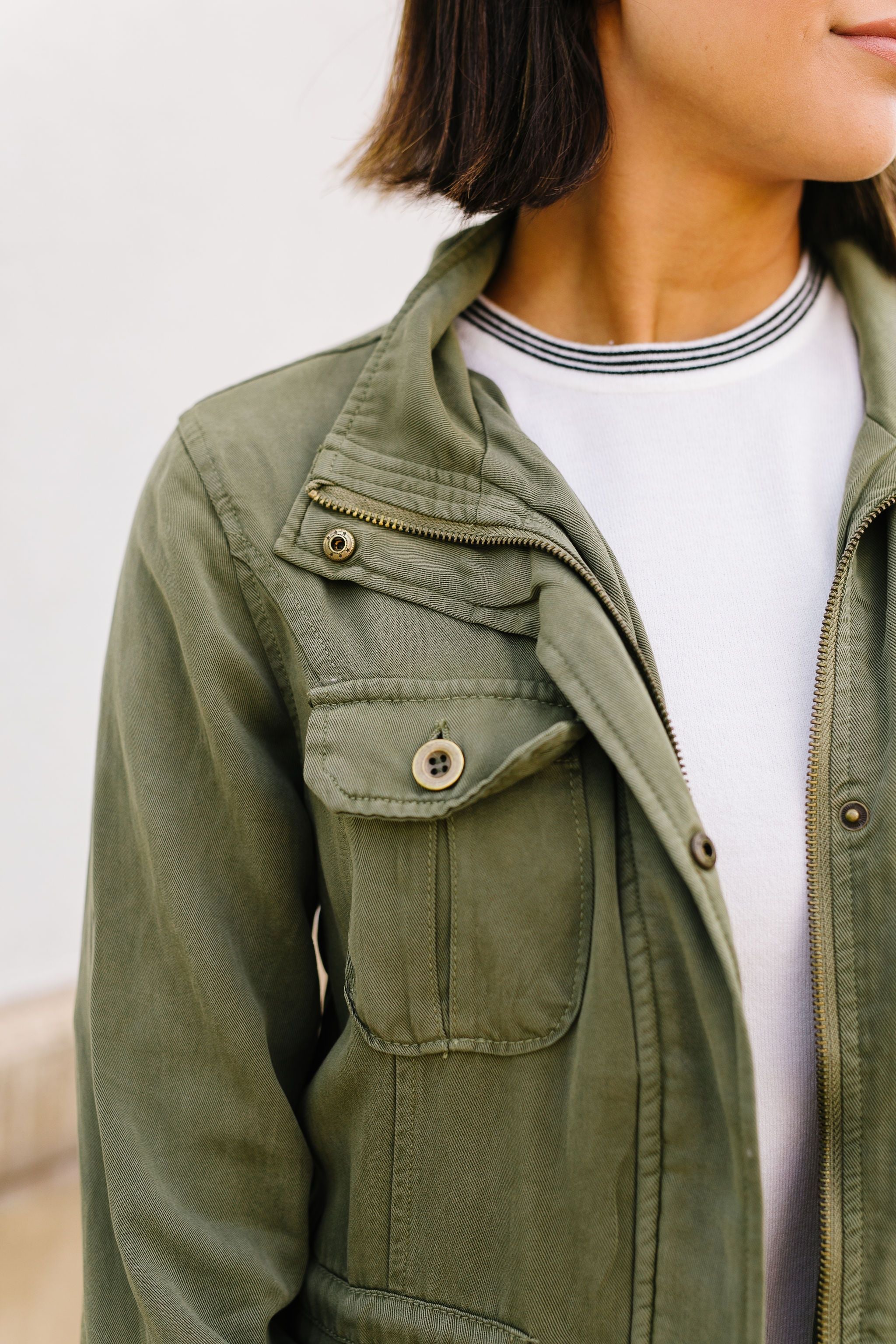 Atlas Tencel Anorak In Olive - 9/26/2019