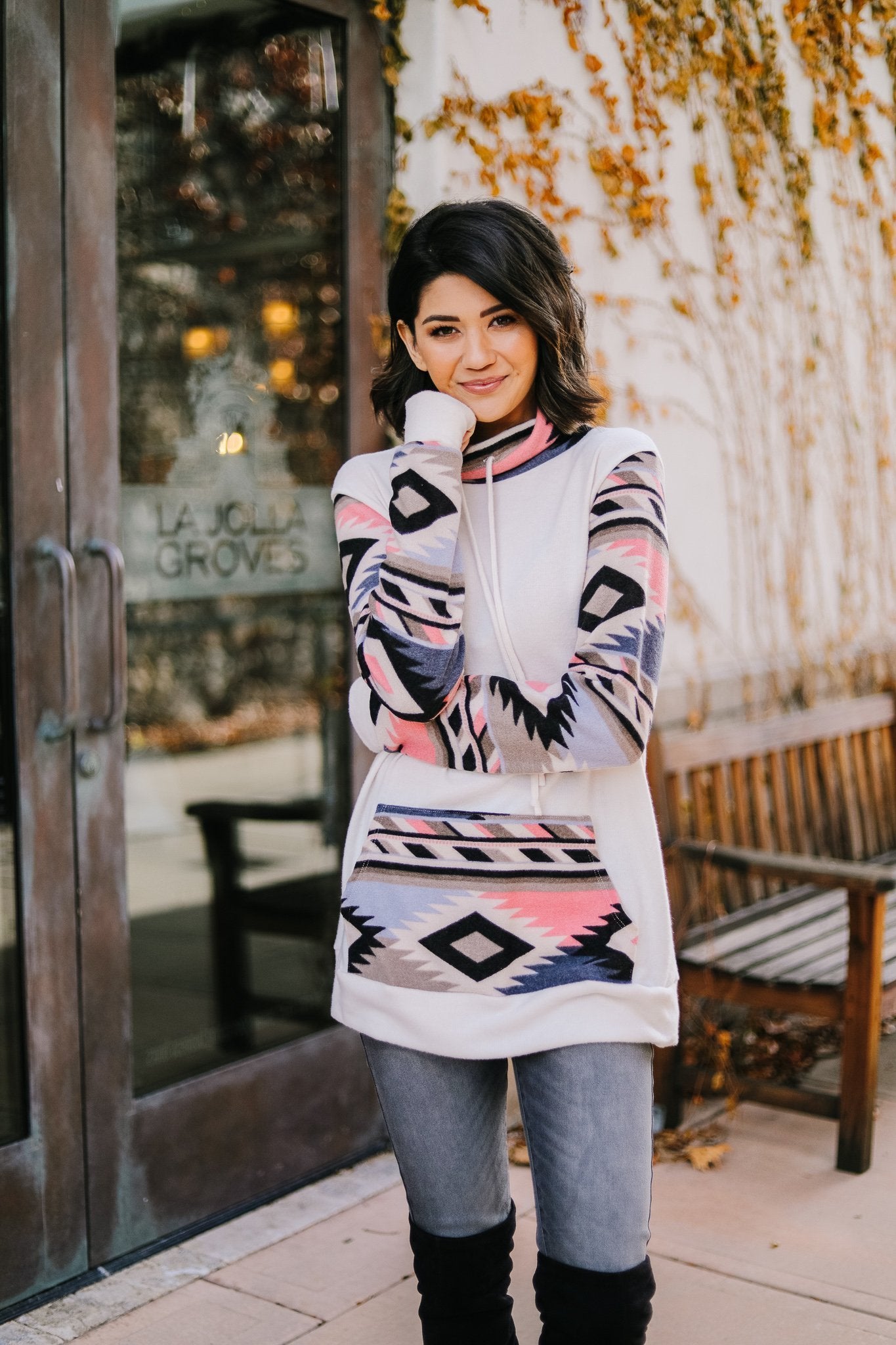 Aztec Kangaroo Pocket Pullover - 1/9/2020