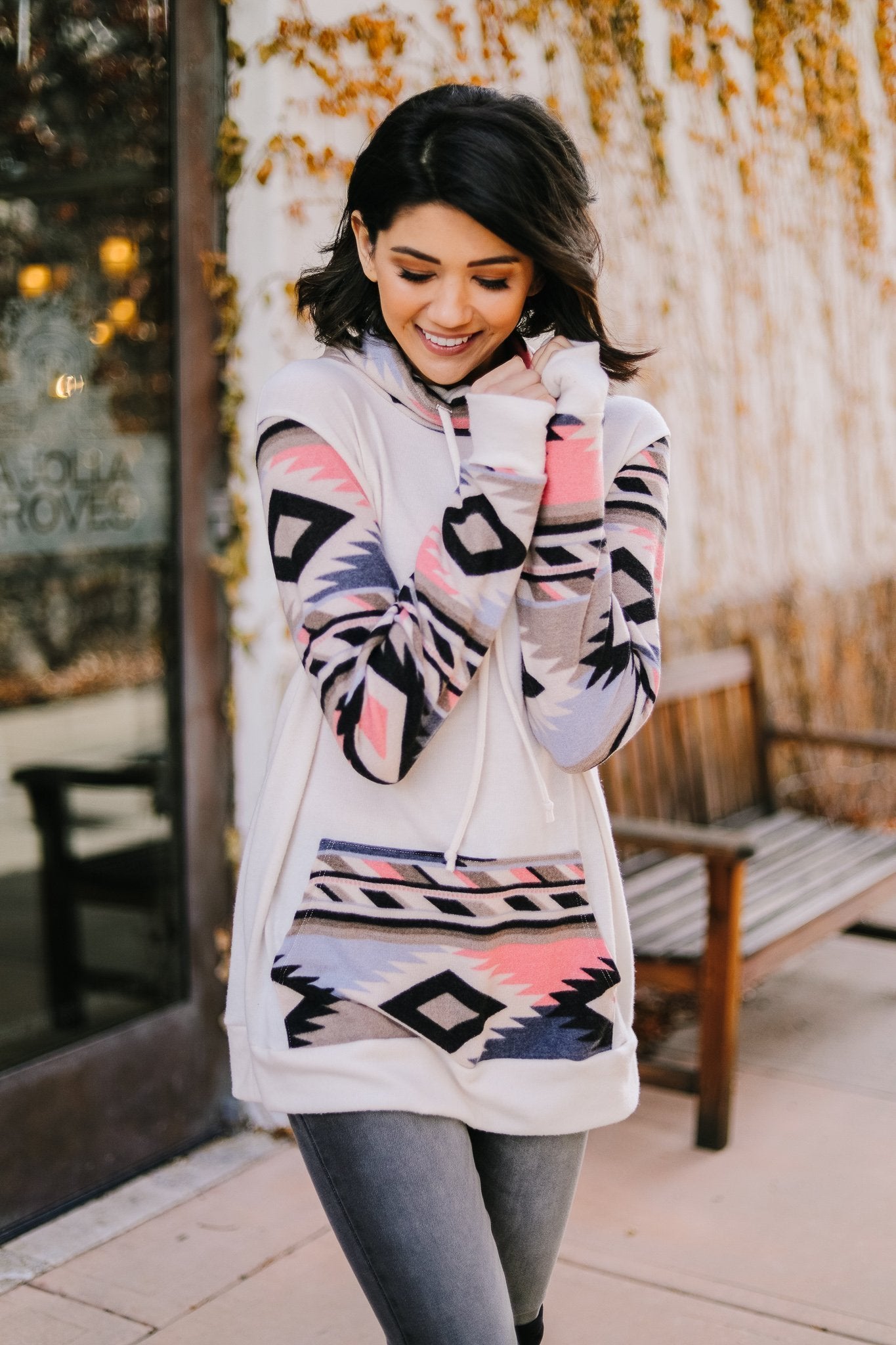 Aztec Kangaroo Pocket Pullover - 1/9/2020