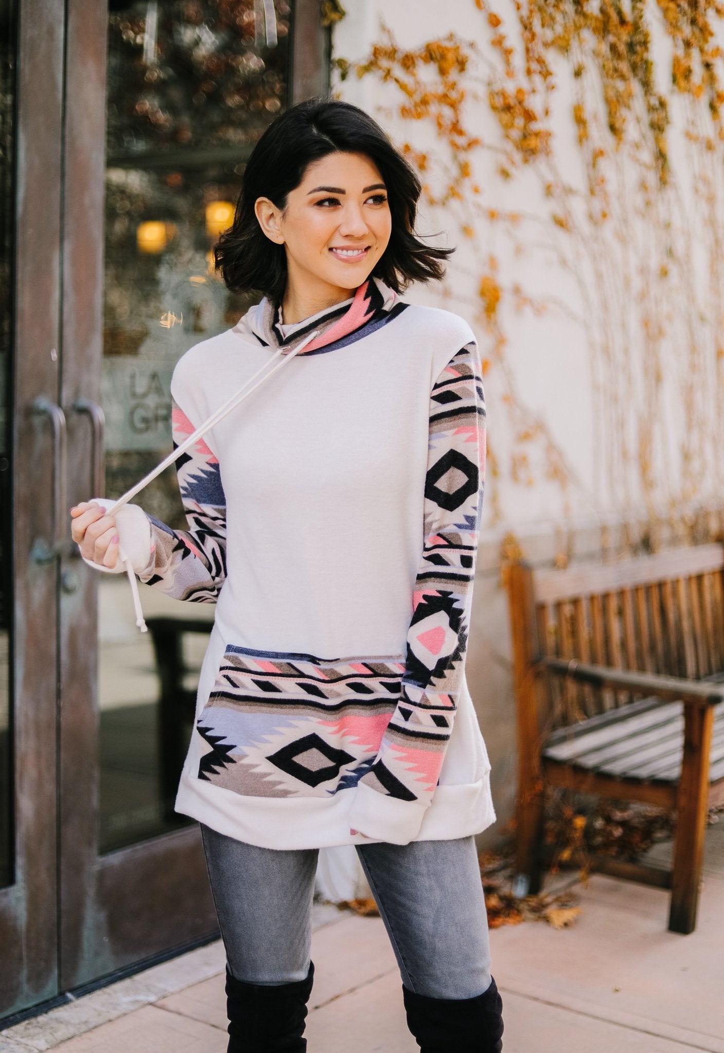 Aztec Kangaroo Pocket Pullover - 1/9/2020