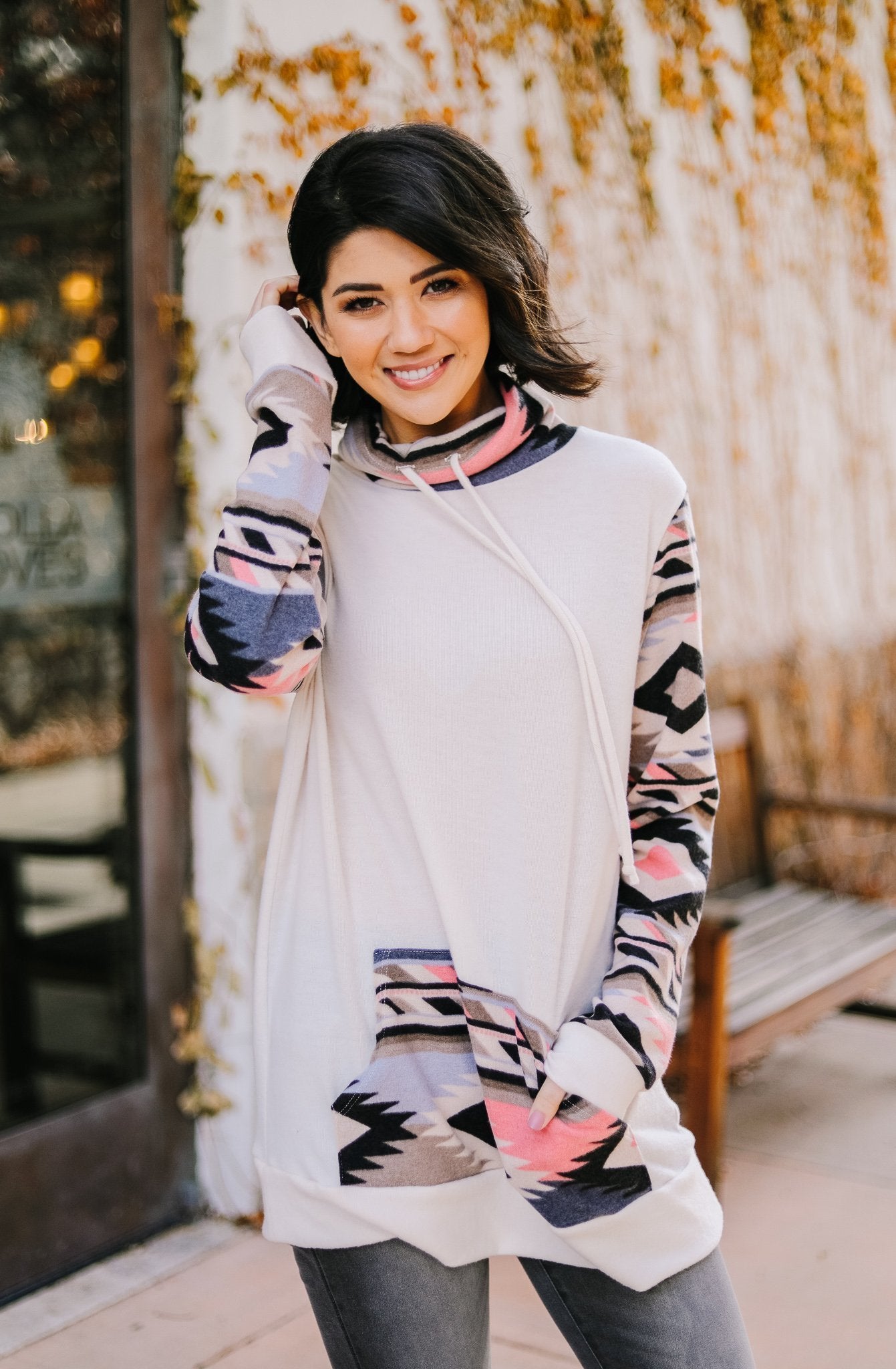 Aztec Kangaroo Pocket Pullover - 1/9/2020