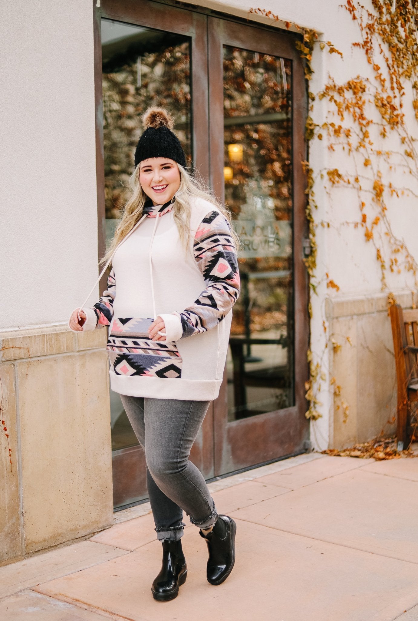 Aztec Kangaroo Pocket Pullover - 1/9/2020