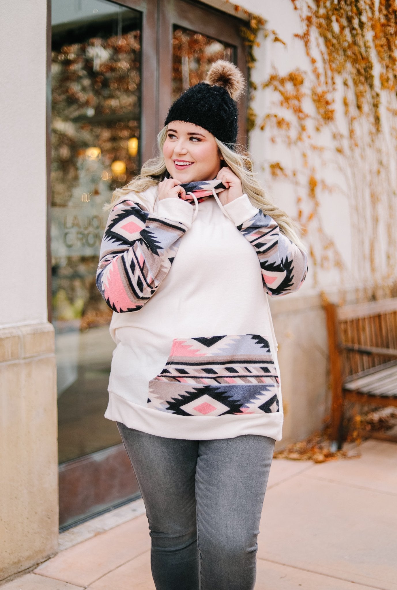 Aztec Kangaroo Pocket Pullover - 1/9/2020