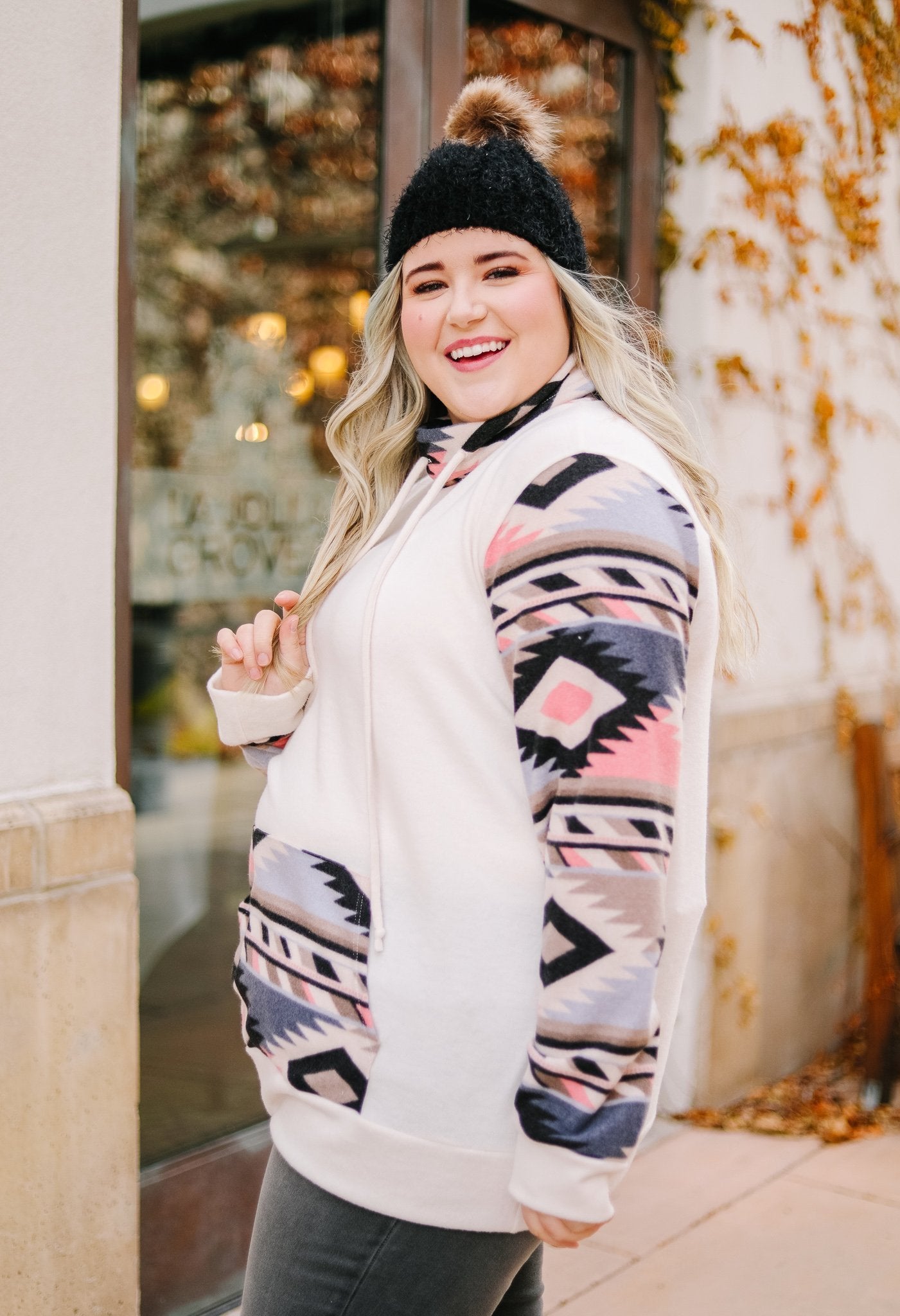 Aztec Kangaroo Pocket Pullover - 1/9/2020