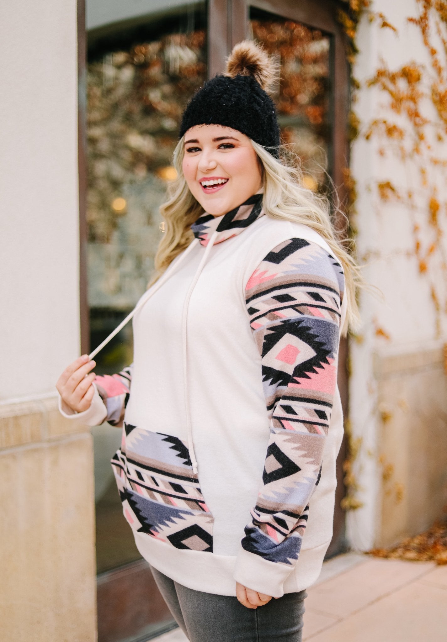 Aztec Kangaroo Pocket Pullover - 1/9/2020