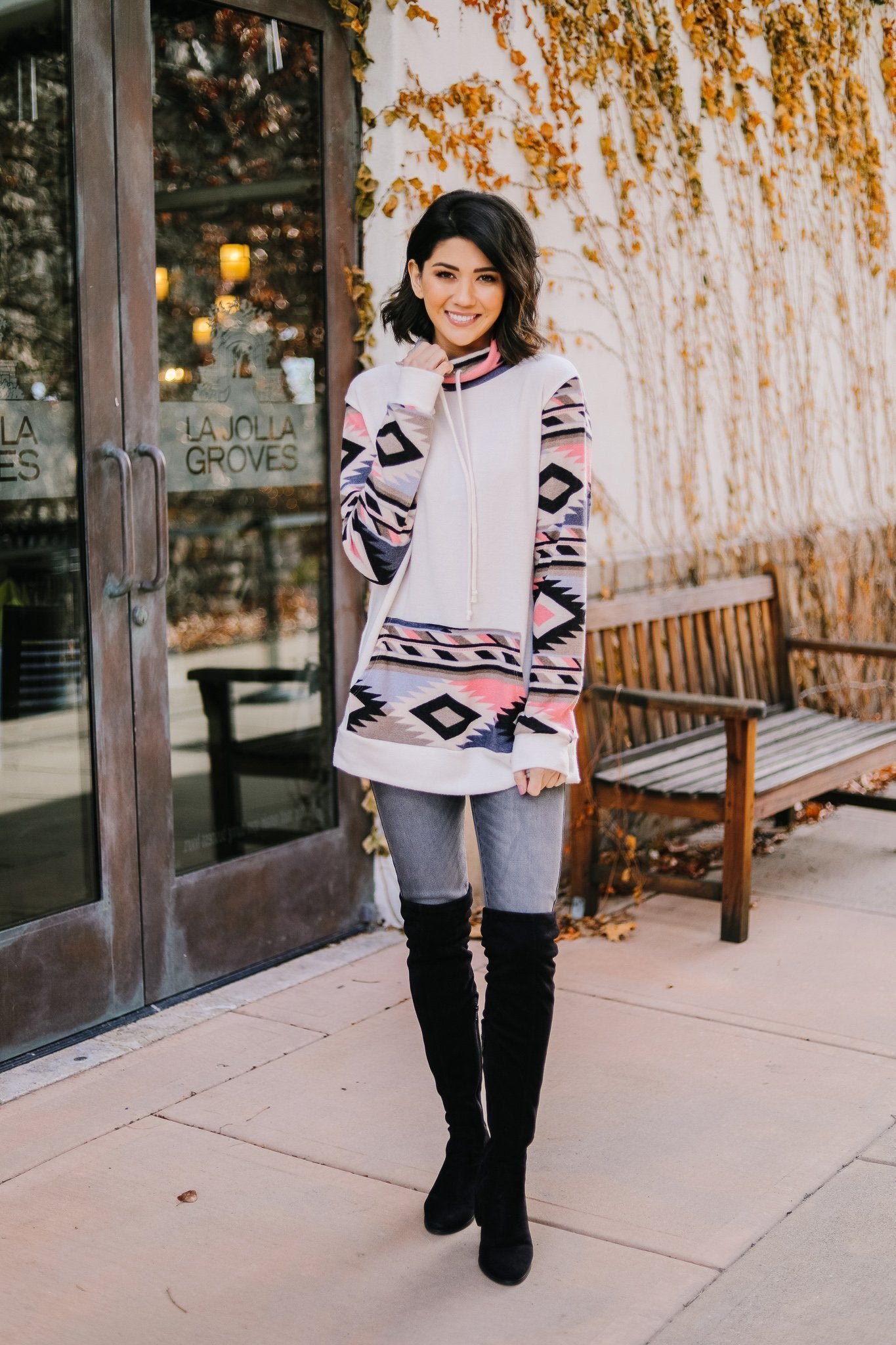 Aztec Kangaroo Pocket Pullover - 1/9/2020