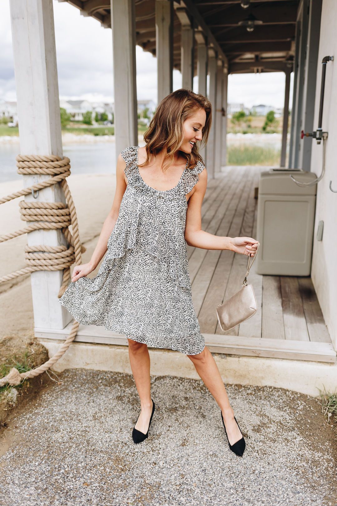 Baby Leopard Spot Ruffled Dress