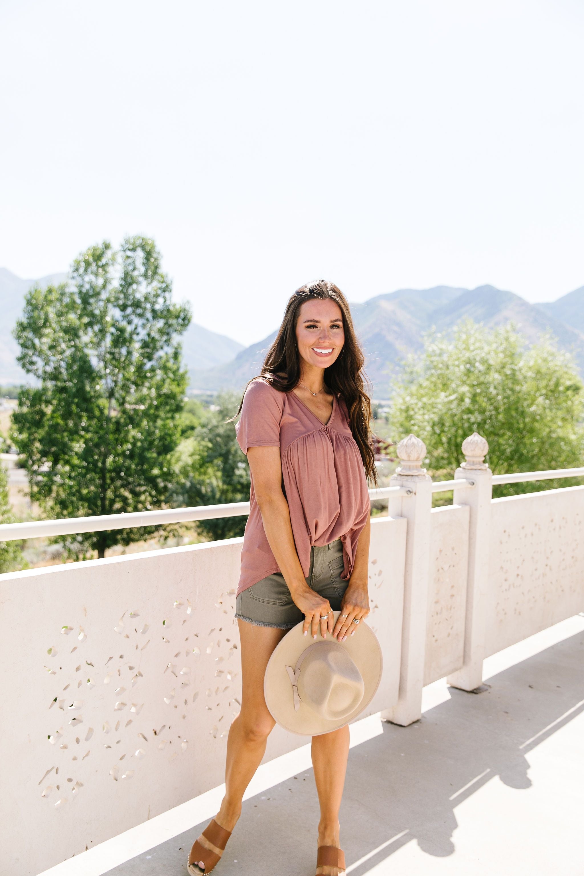 Bamboo Knit Top In Ginger