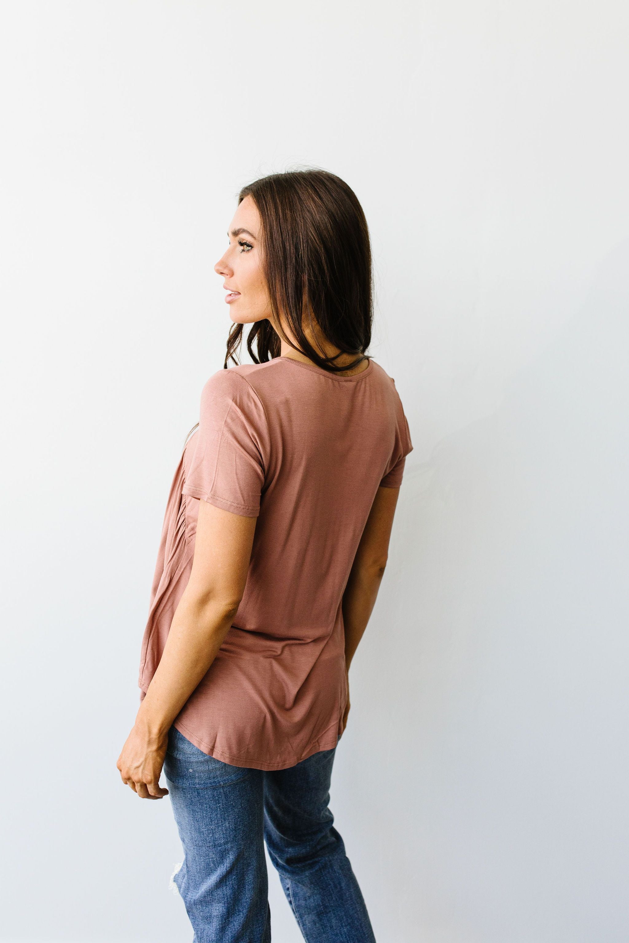 Bamboo Knit Top In Ginger