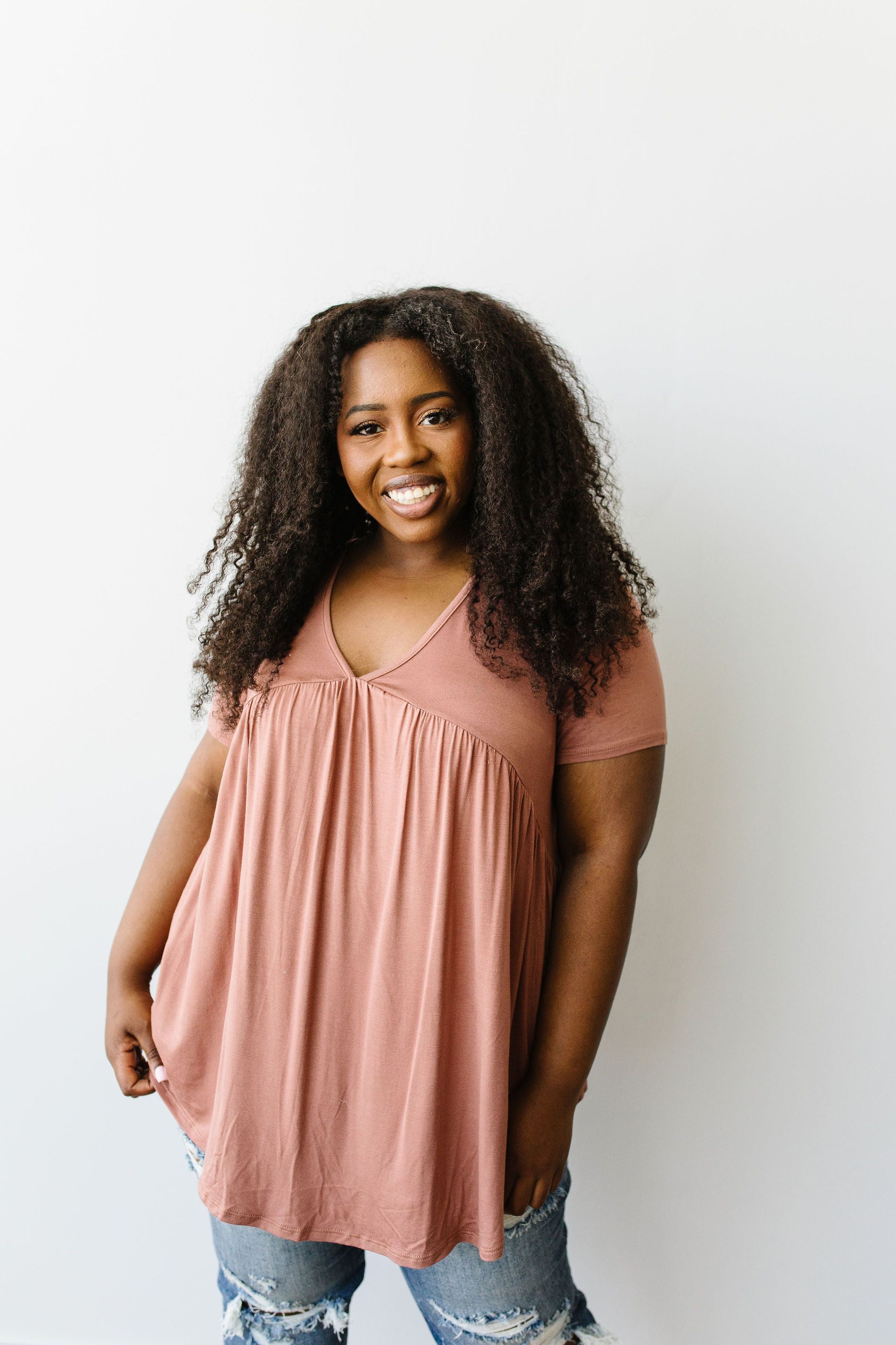 Bamboo Knit Top In Ginger