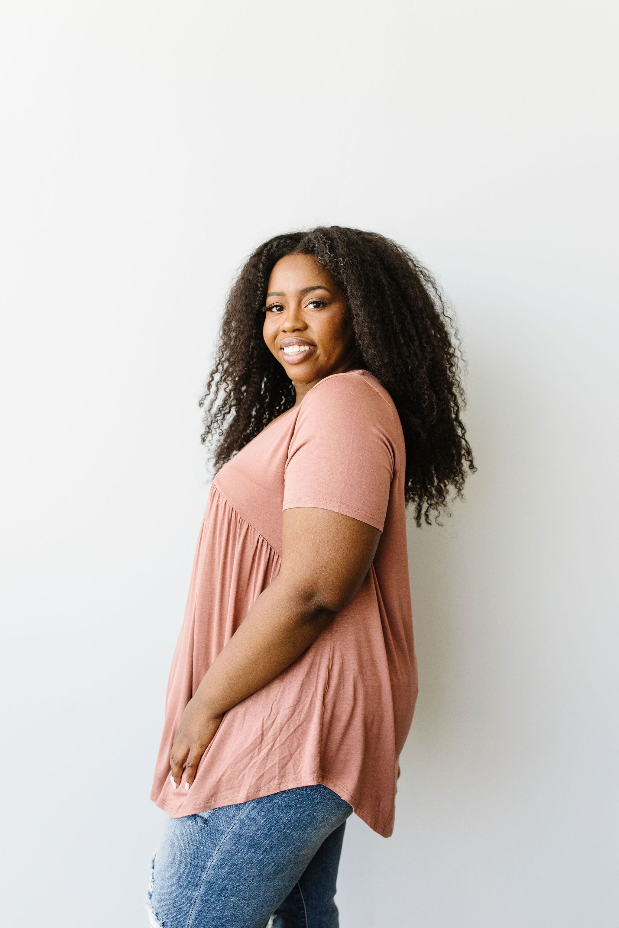 Bamboo Knit Top In Ginger