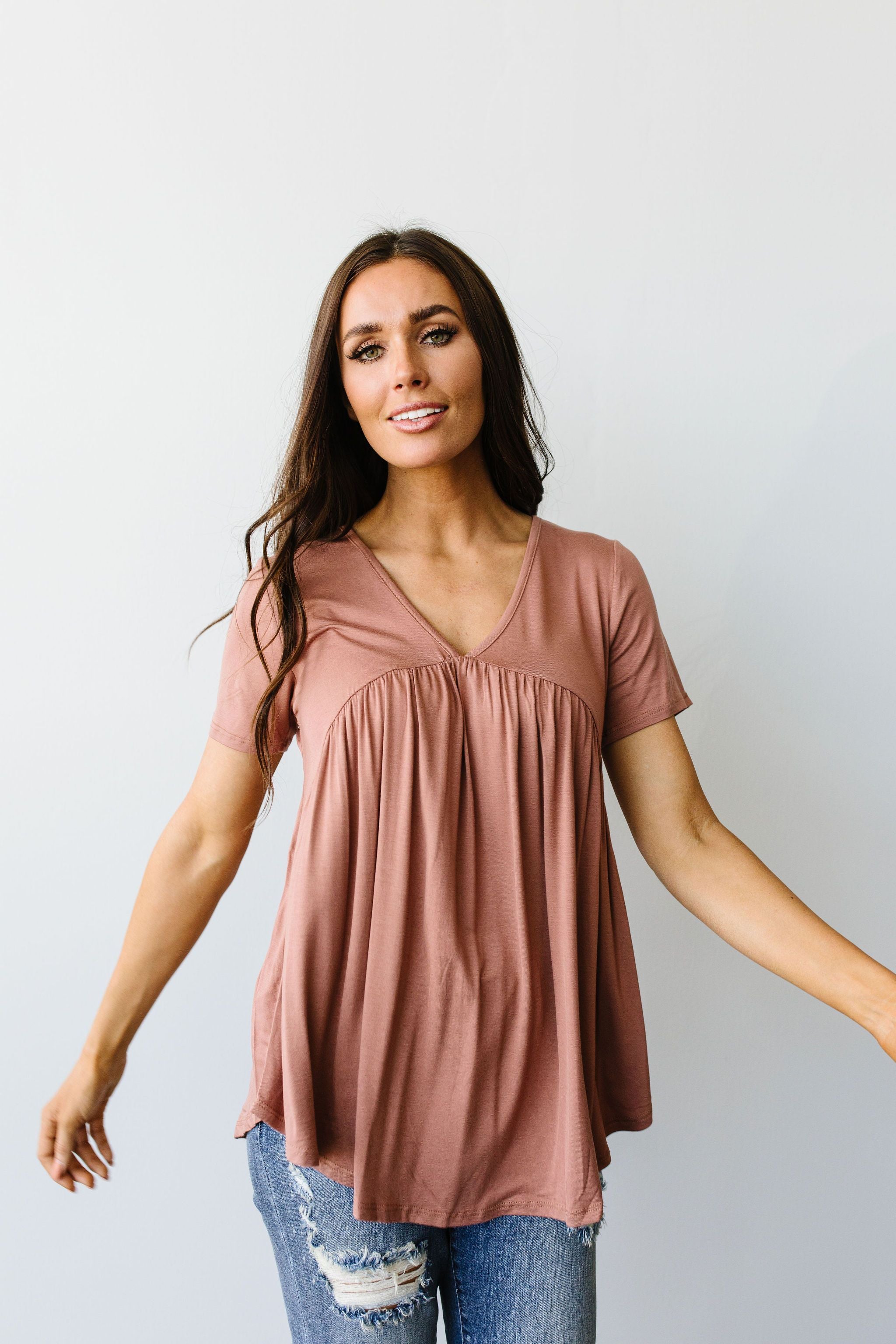 Bamboo Knit Top In Ginger