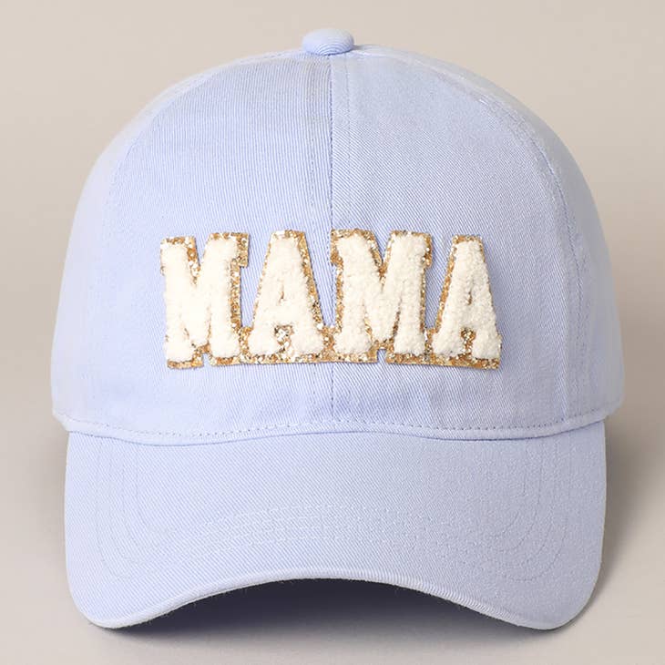PREORDER: Mama Chenille Letter Patch Baseball Cap in Five Colors