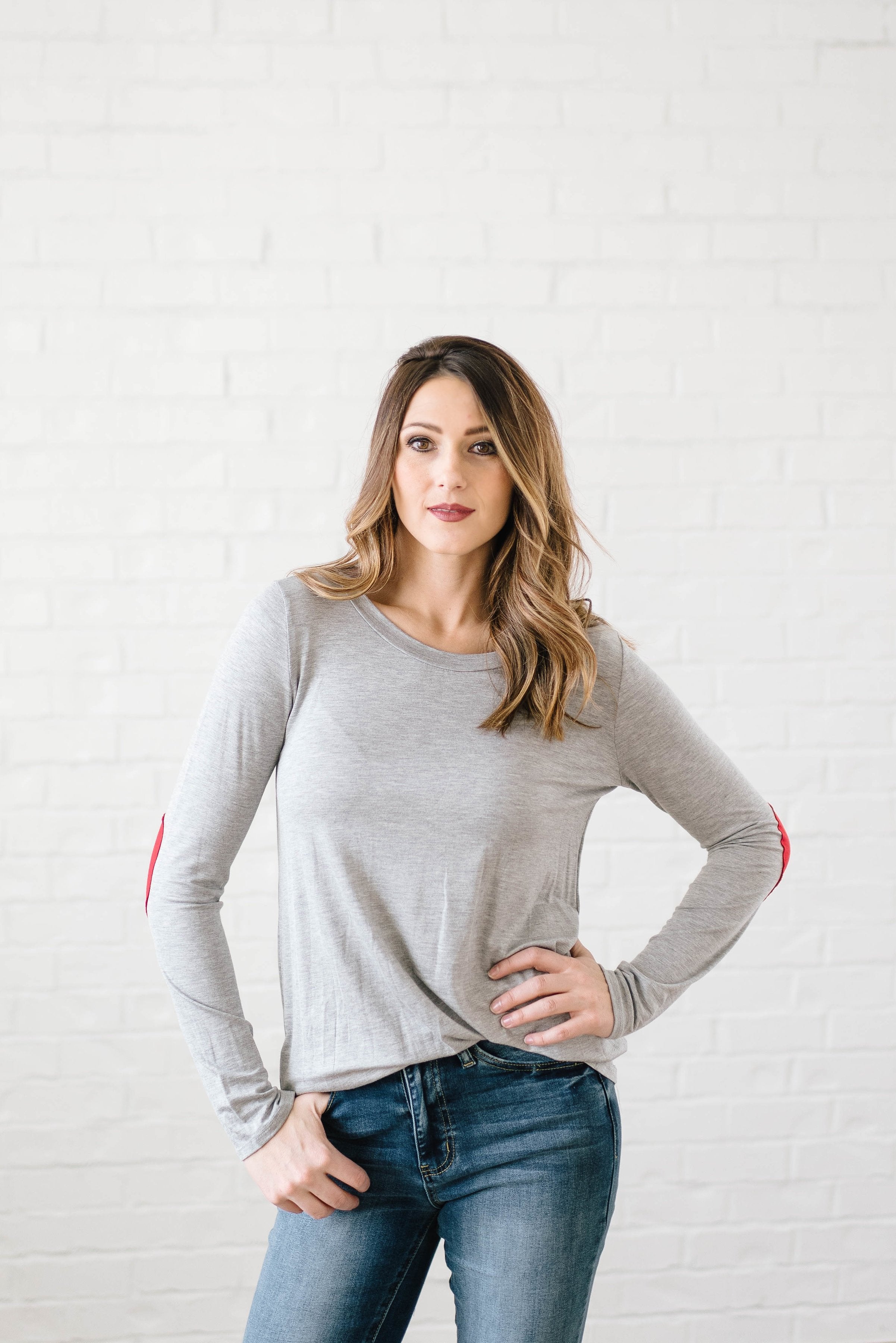 Be Mine Top in Gray