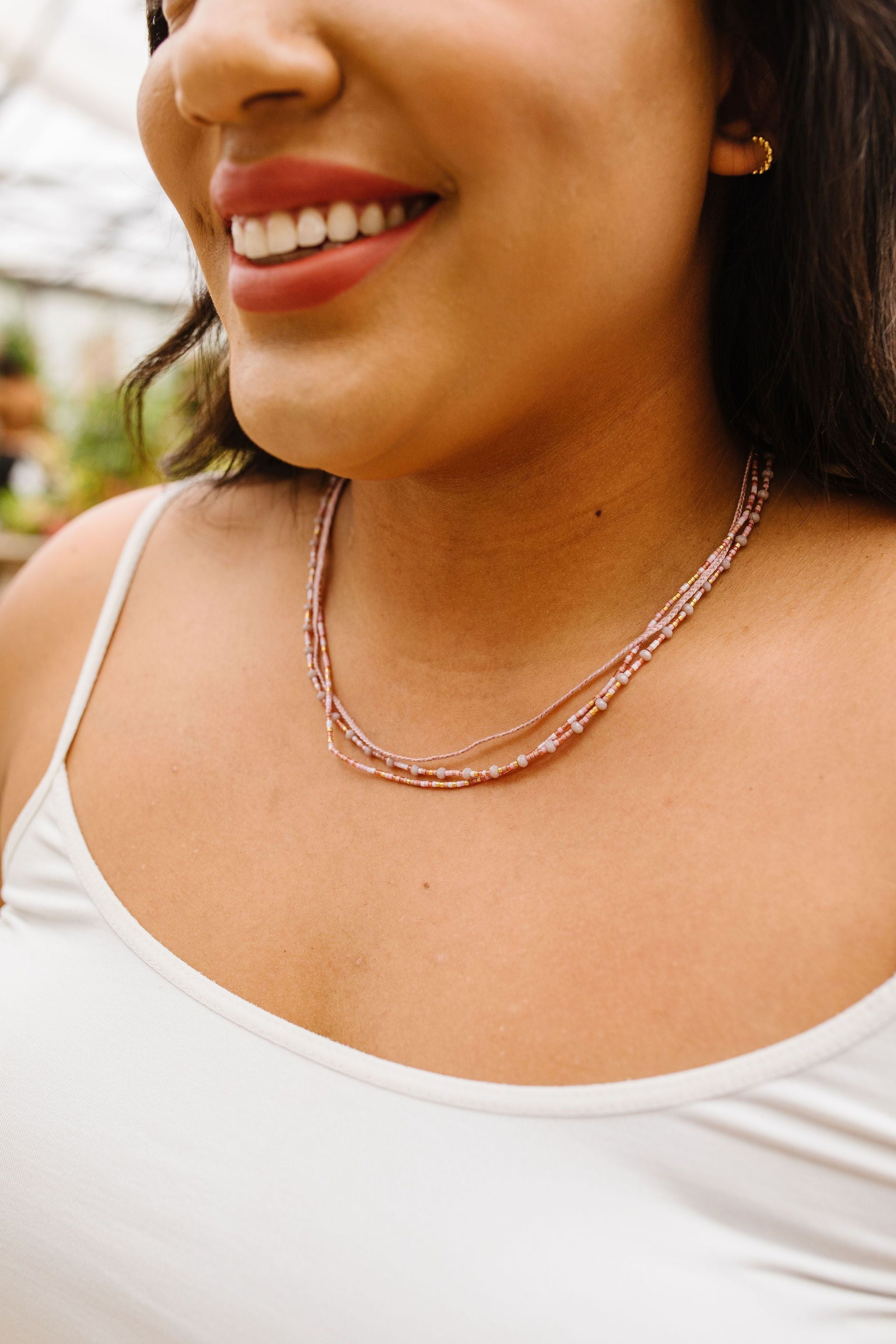 Beads & Braids Blush Necklace