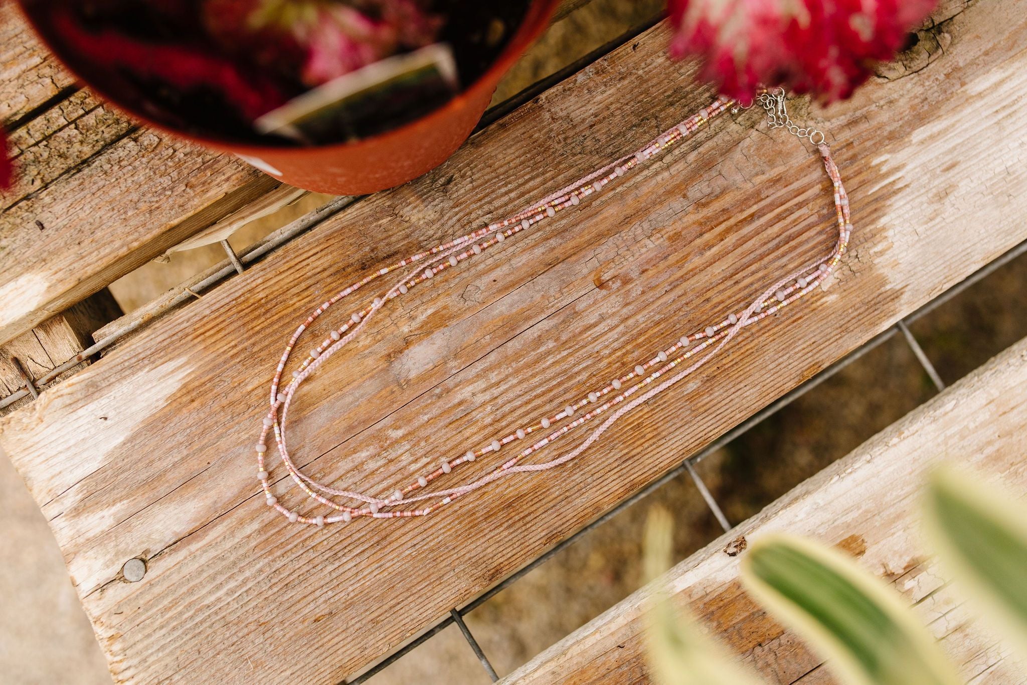 Beads & Braids Blush Necklace