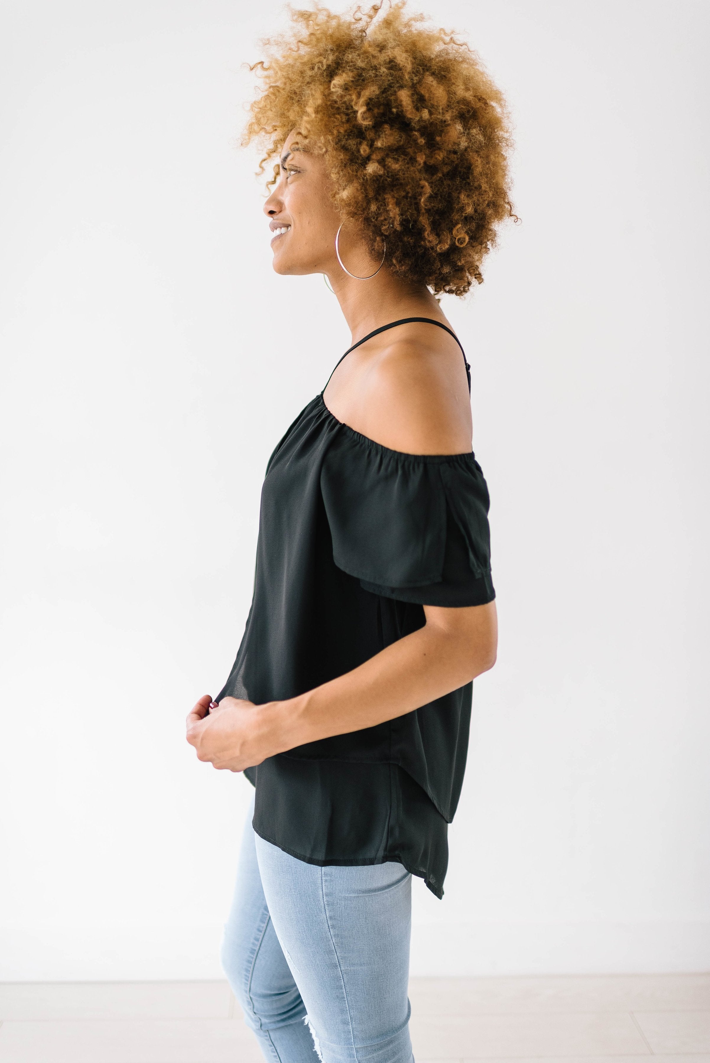 Belfair Shoulders Top In Black