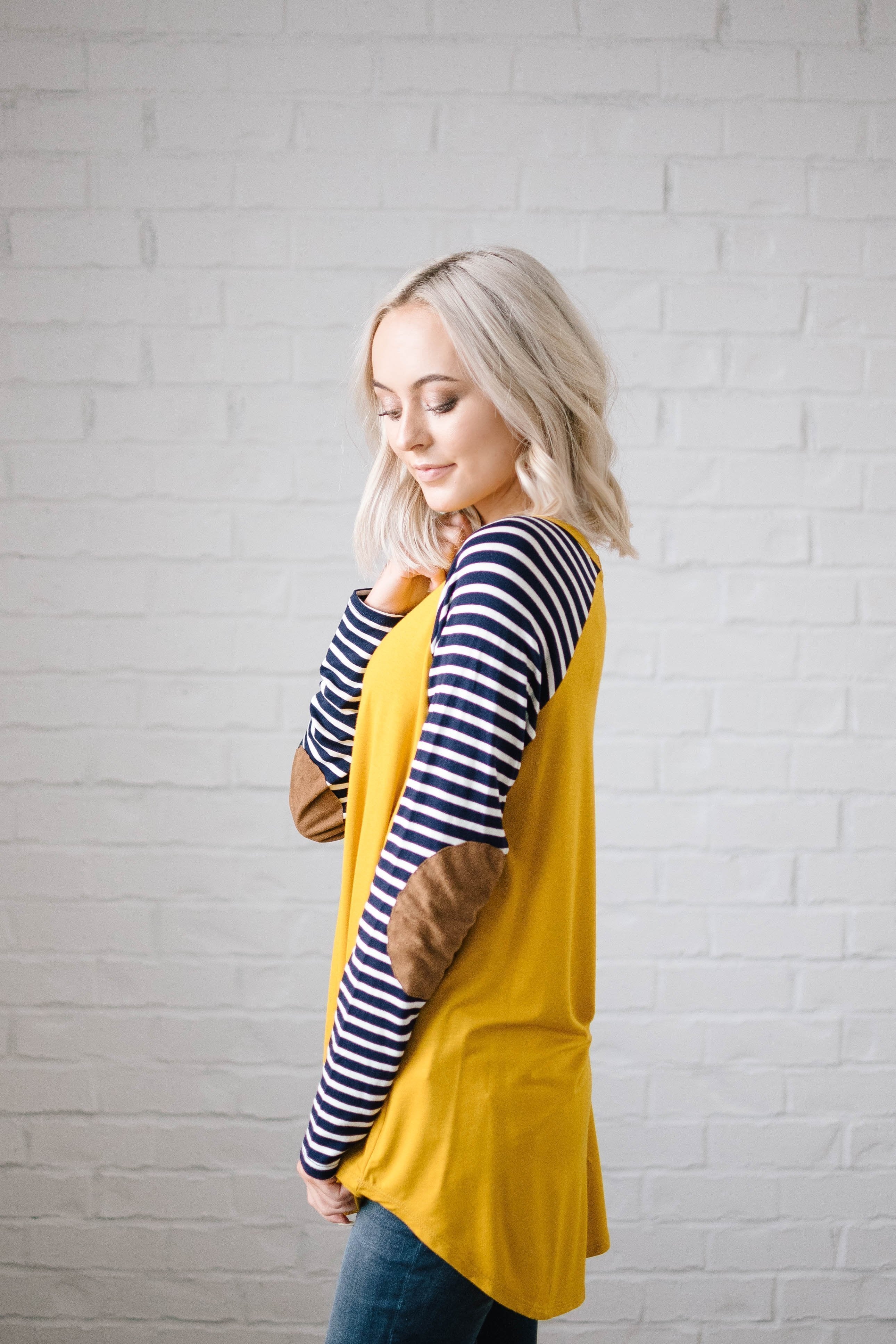 Bismark Top in Mustard