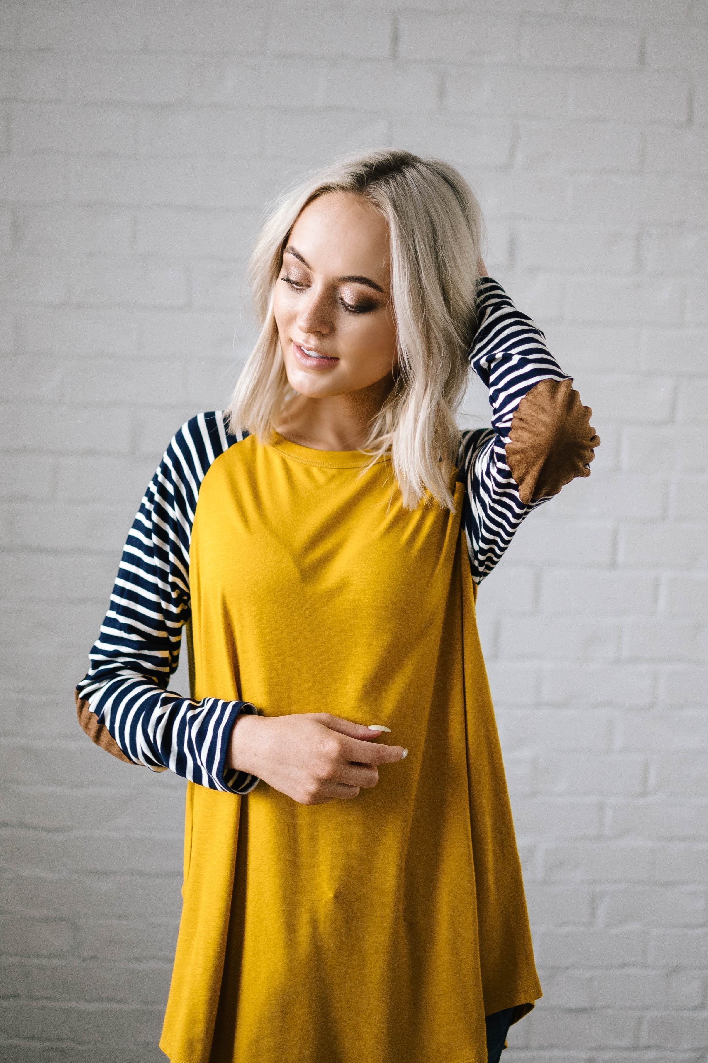 Bismark Top in Mustard