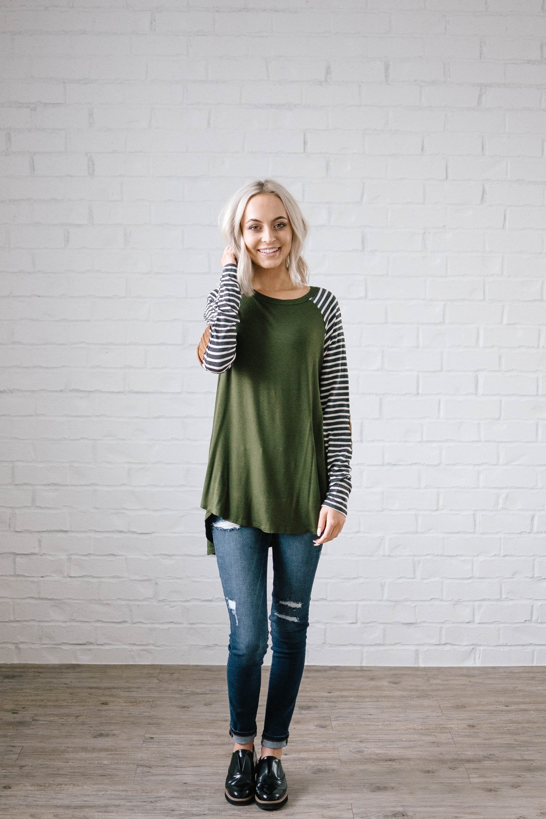 Bismark Top in Olive